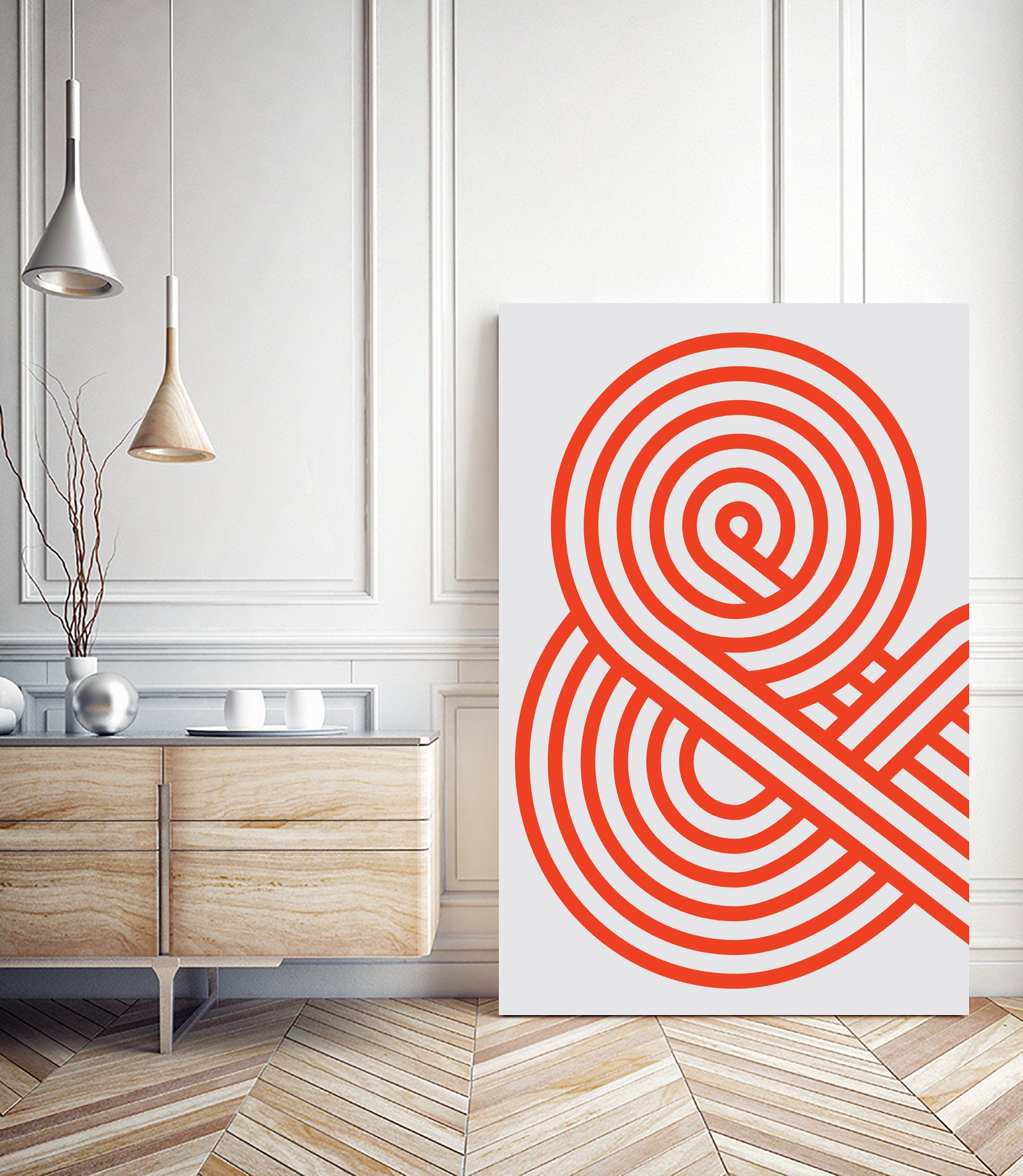 Track & Field by David Rhodes on GIANT ART - red typography