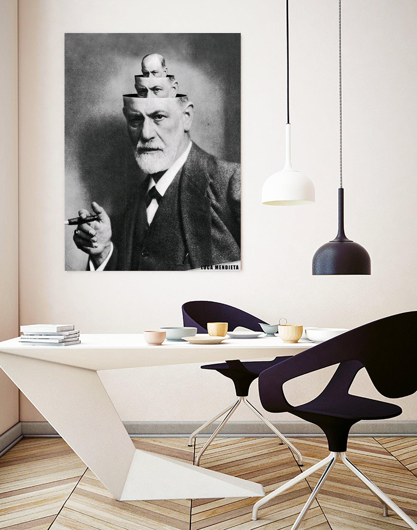 Sigmund Freud by Luca Mendieta on GIANT ART - white photo manipulation