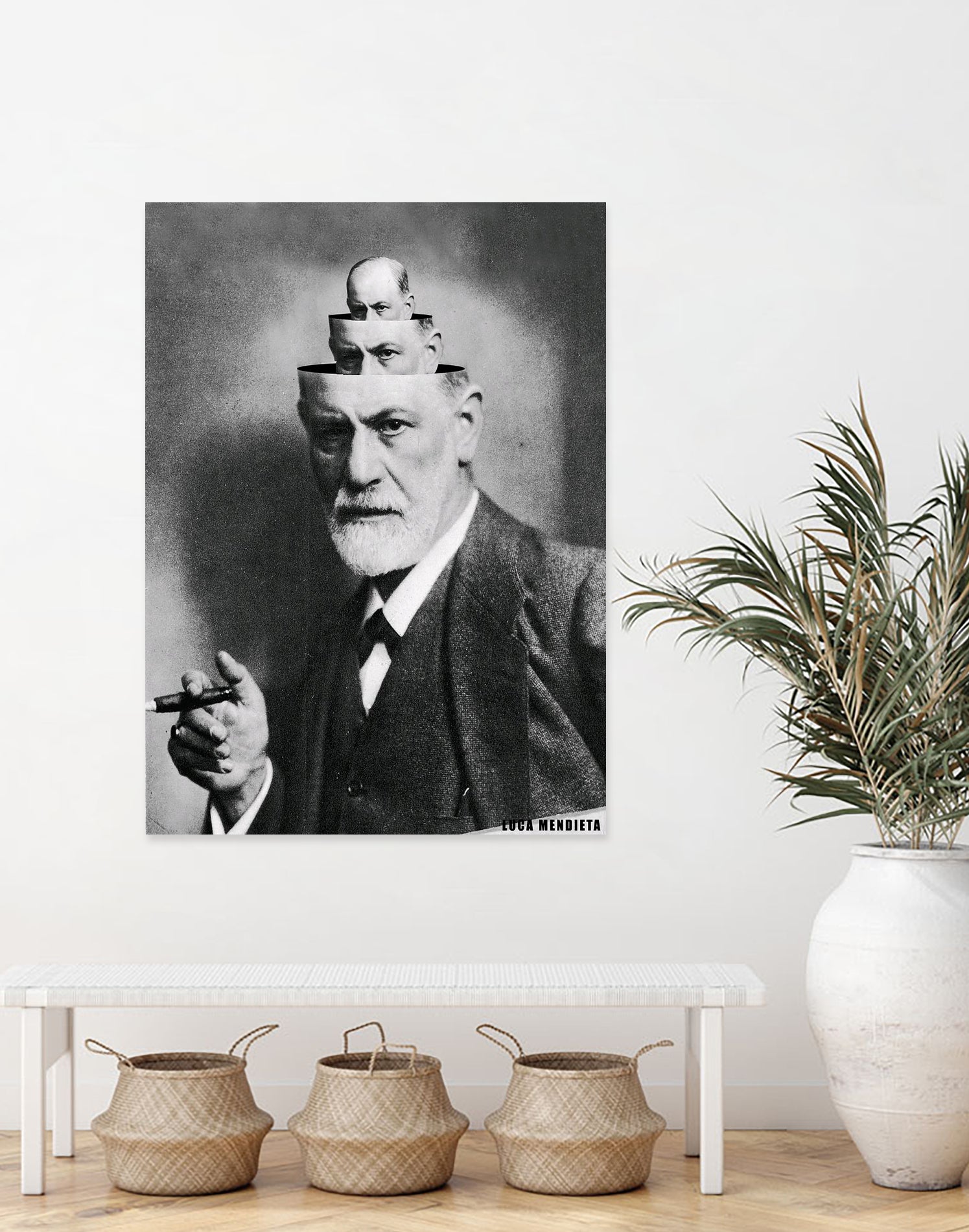 Sigmund Freud by Luca Mendieta on GIANT ART - white photo manipulation