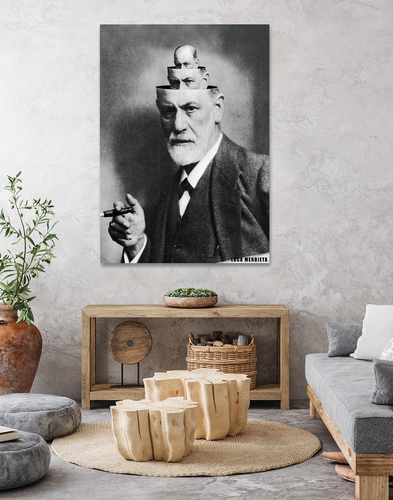 Sigmund Freud by Luca Mendieta on GIANT ART - white photo manipulation