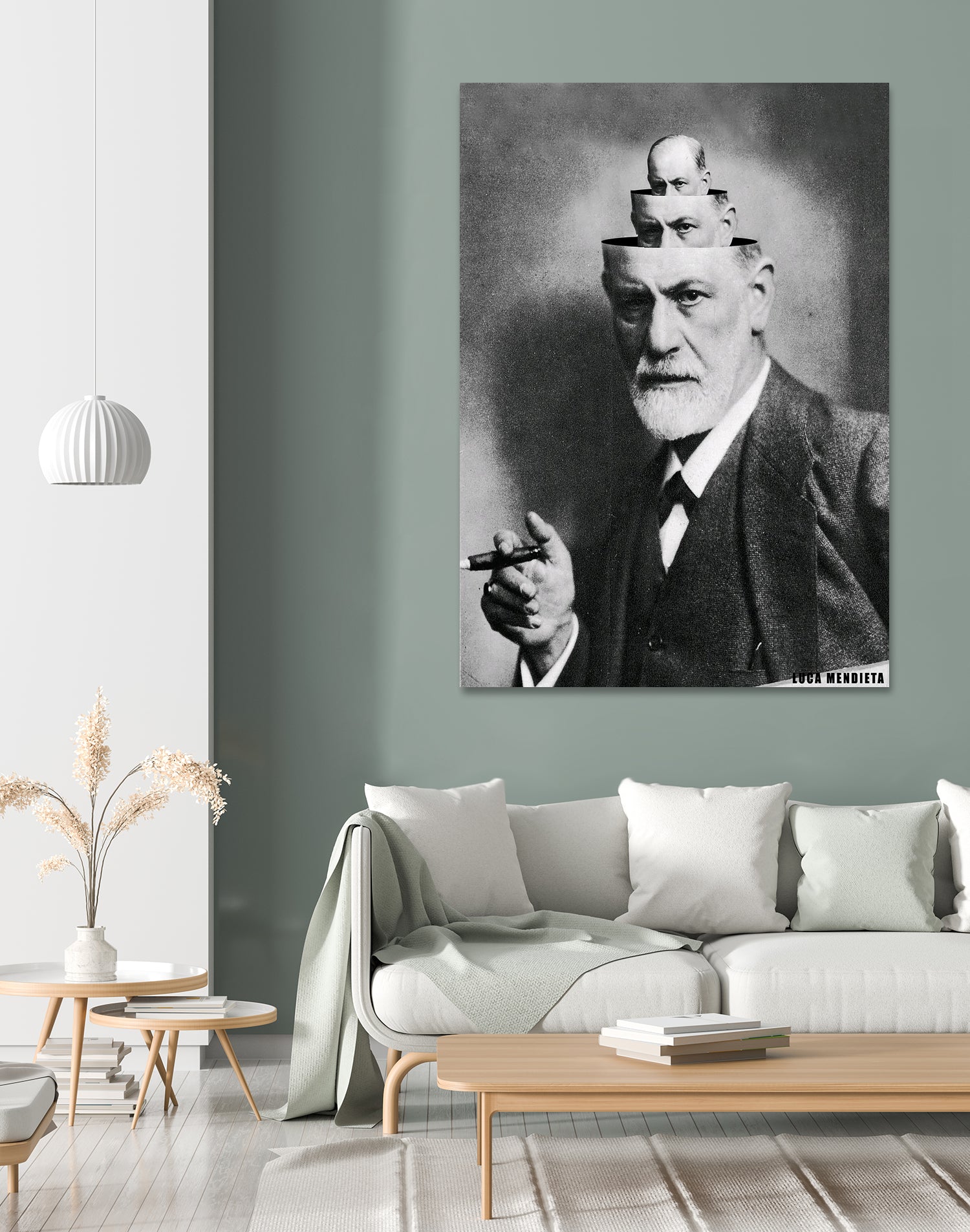 Sigmund Freud by Luca Mendieta on GIANT ART - white photo manipulation
