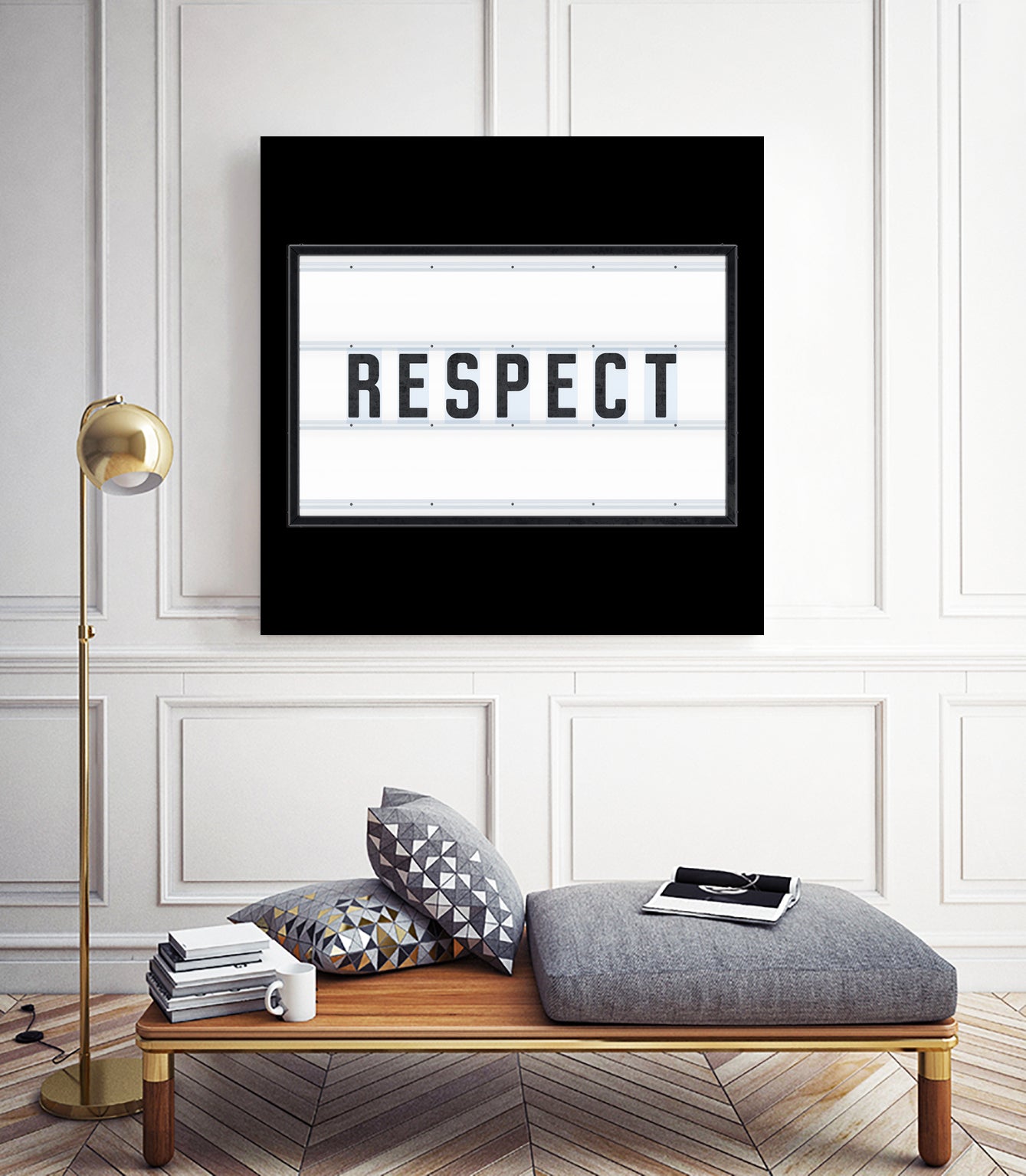 RESPECT – Light Box by Art Frankenberg on GIANT ART - white typography