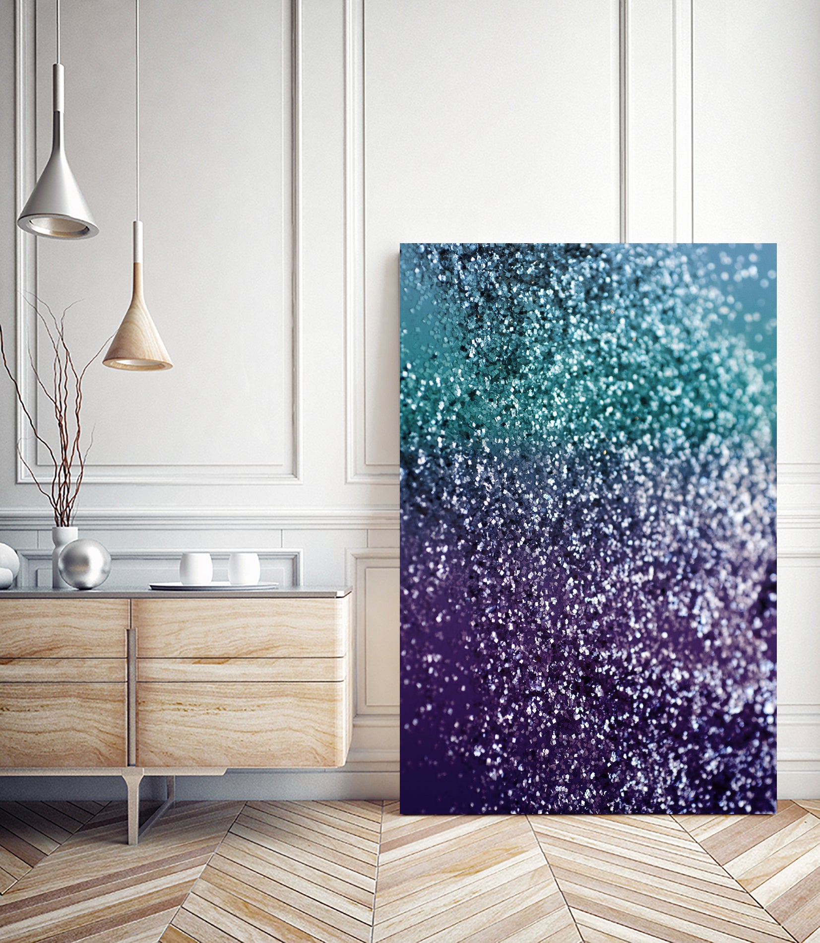 Aqua Purple Ombre Glitter #1 #decor #art by Anita & Bella Jantz on GIANT ART - blue photo manipulation