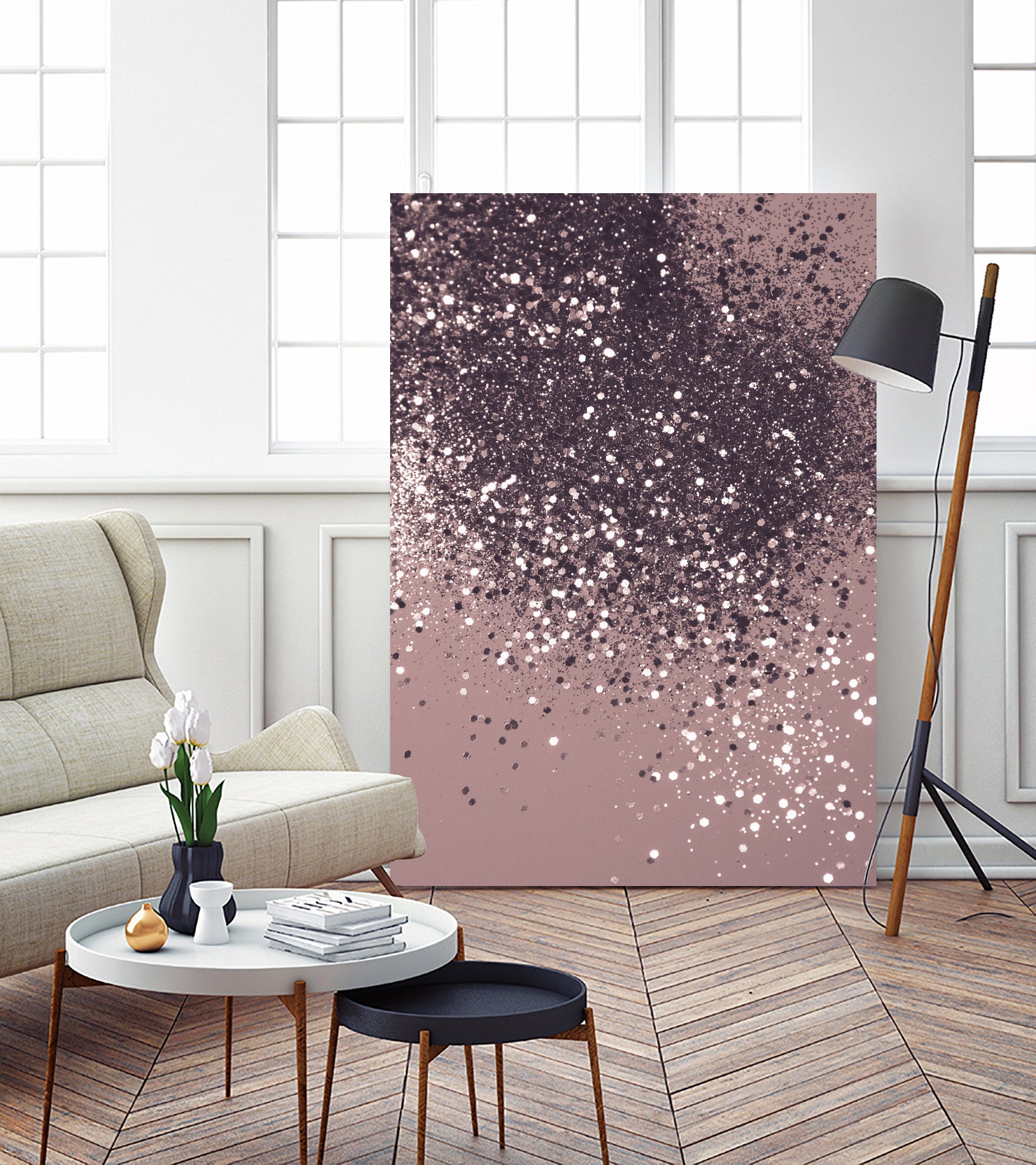 Sparkling Mauve Lady Glitter #3 #shiny #decor #art by Anita & Bella Jantz on GIANT ART - fuchsia photo manipulation