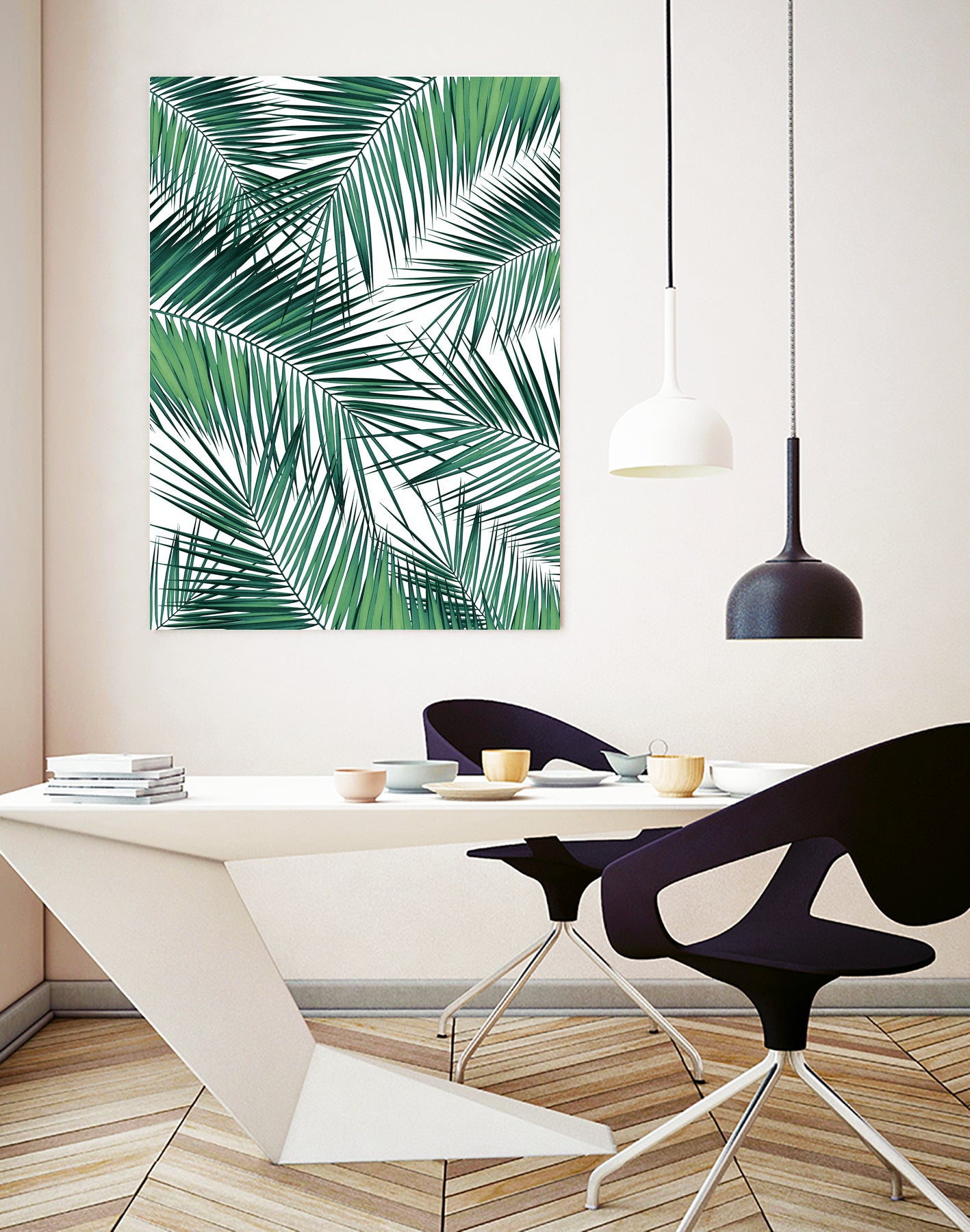 Palm Leaves - Green Cali Vibes #2 #tropical #decor #art by Anita & Bella Jantz on GIANT ART - green photo illustration