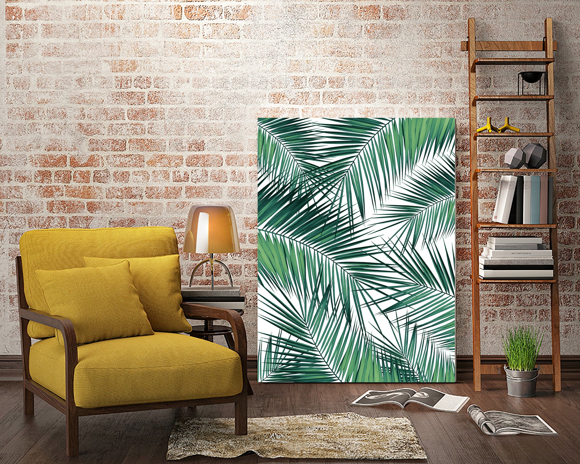 Palm Leaves - Green Cali Vibes #2 #tropical #decor #art by Anita & Bella Jantz on GIANT ART - green photo illustration