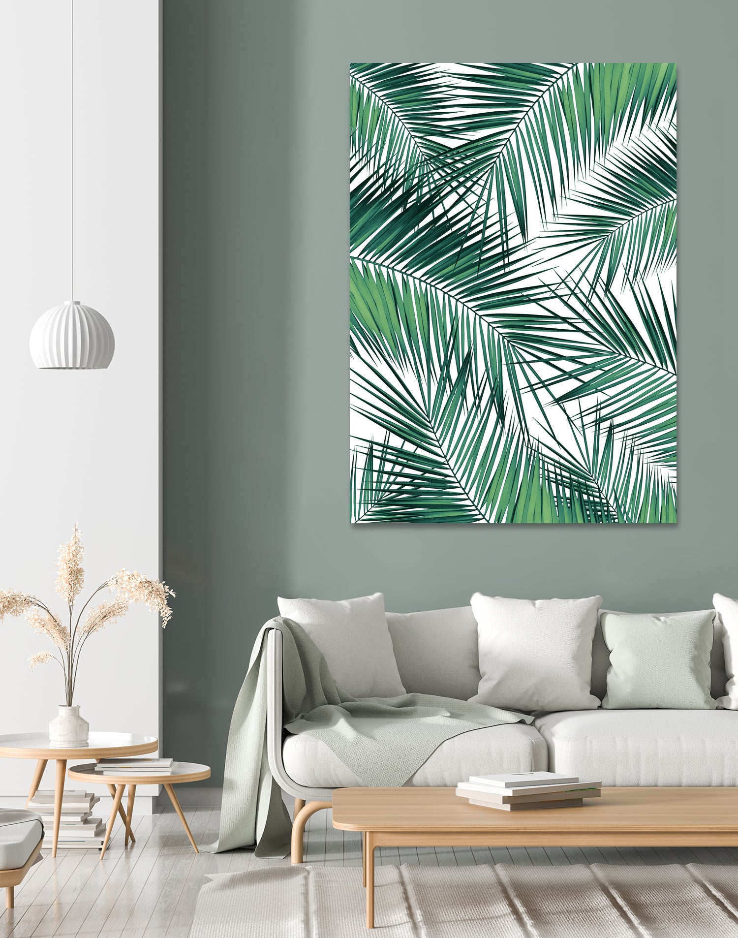 Palm Leaves - Green Cali Vibes #2 #tropical #decor #art by Anita & Bella Jantz on GIANT ART - green photo illustration