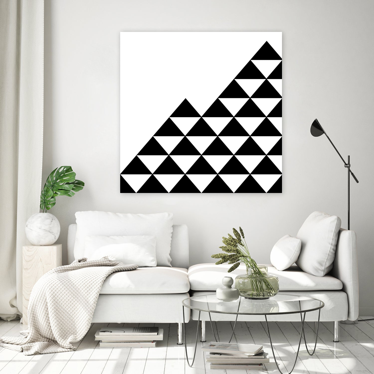 Abstract geometric pattern - black and white. by Keren Shiker on GIANT ART - black digital painting