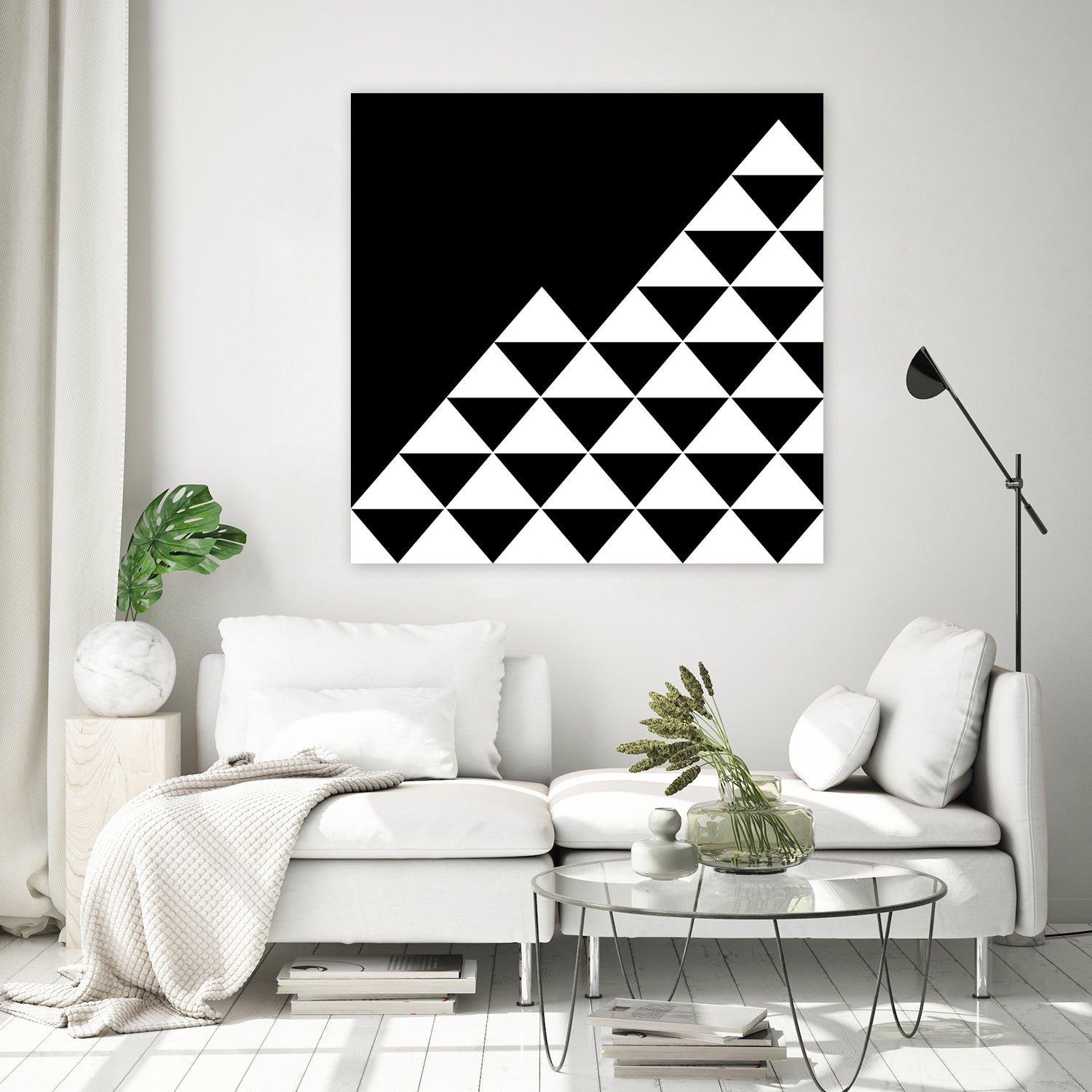 Abstract geometric pattern - black and white. by Keren Shiker on GIANT ART - black digital painting
