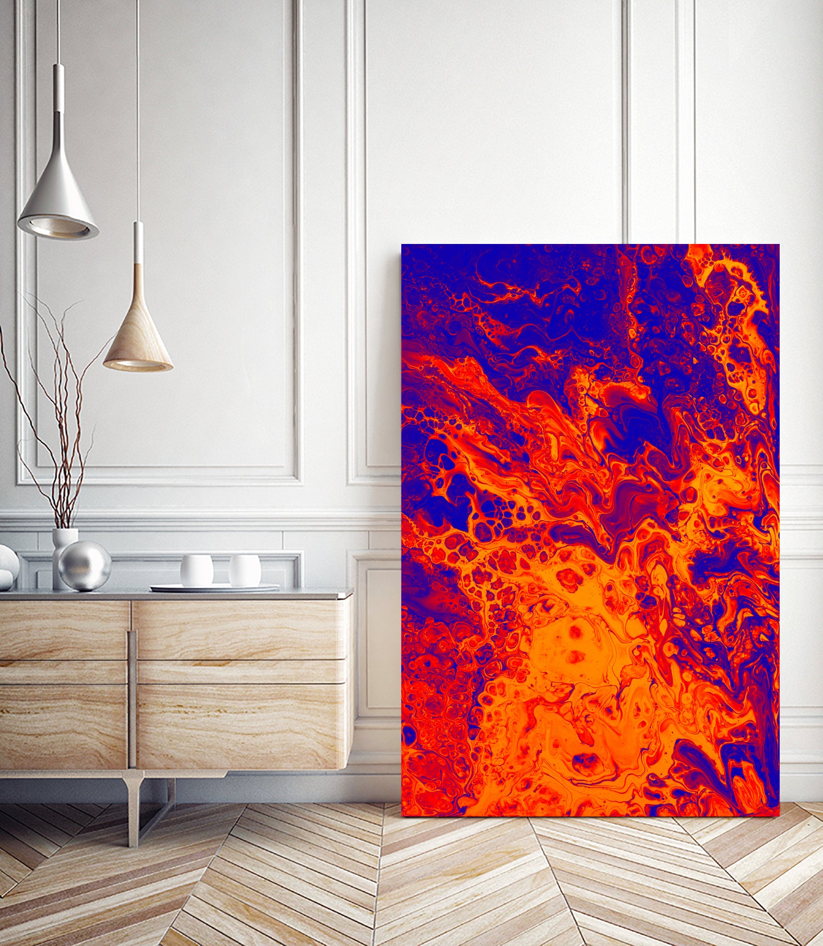 First Mutation by Jennifer Walsh on GIANT ART - orange mixed media