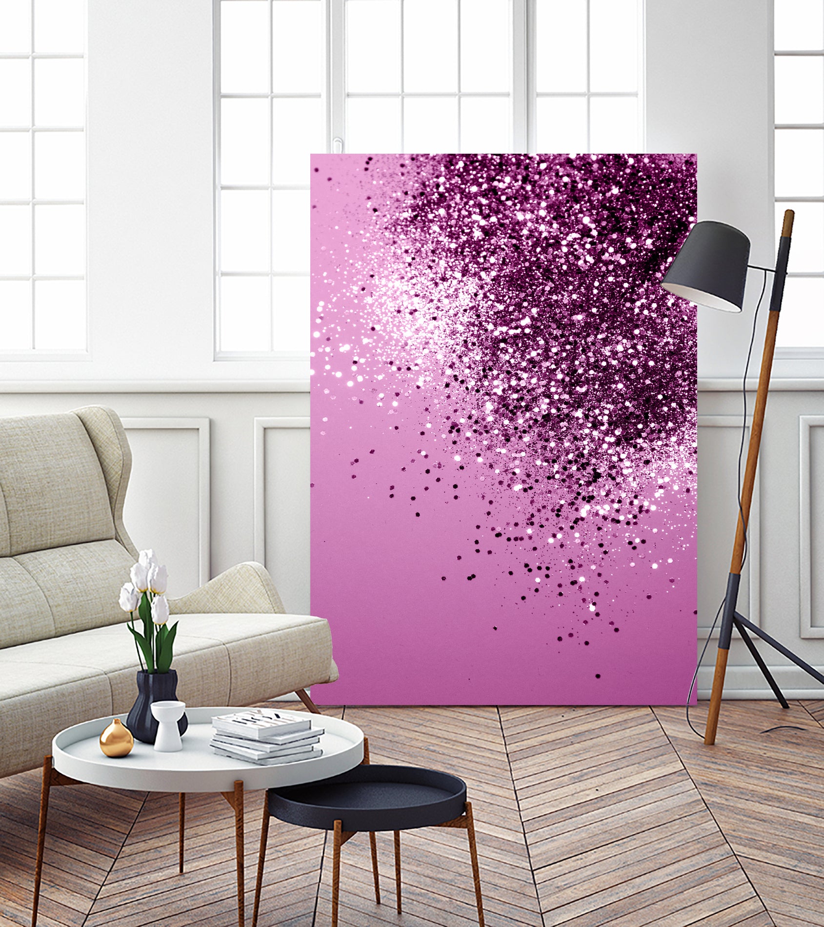 Sparkling Pink Lady Glitter #1 #shiny #decor #art by Anita & Bella Jantz on GIANT ART - pink photo manipulation