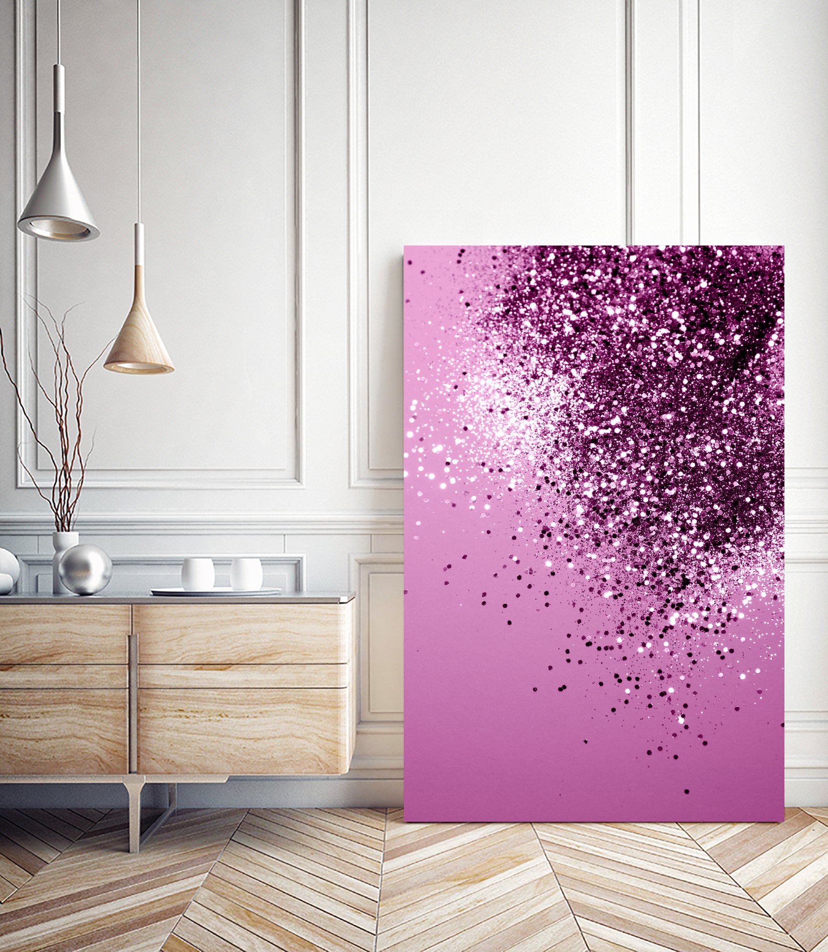 Sparkling Pink Lady Glitter #1 #shiny #decor #art by Anita & Bella Jantz on GIANT ART - pink photo manipulation