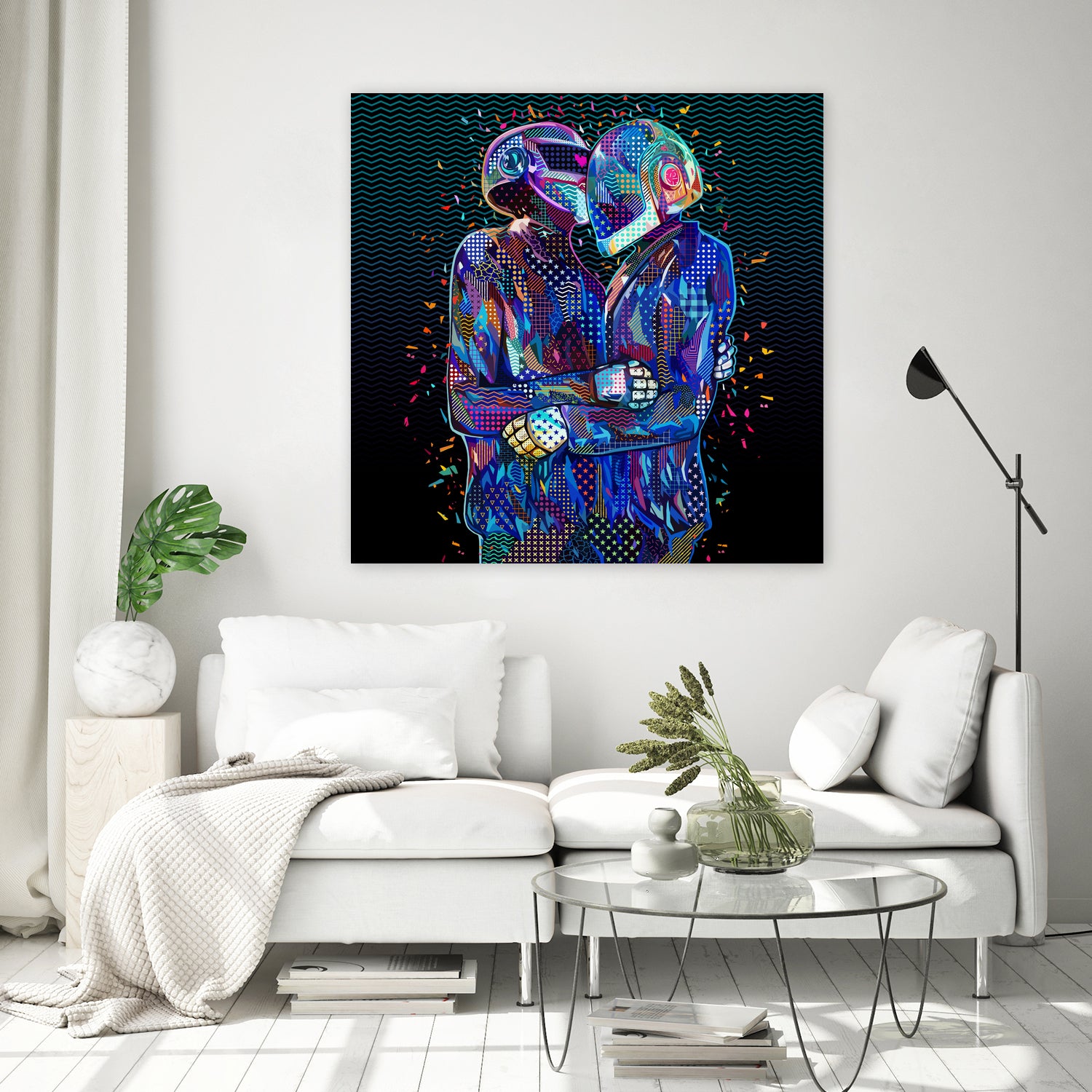 Pop Daft Punk by Alessandro Pautasso on GIANT ART - black digital painting