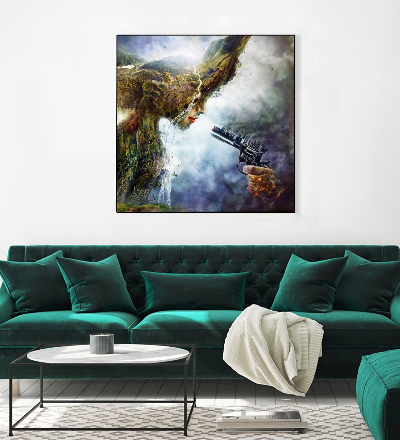 Betrayal by Mario Sánchez Nevado on GIANT ART - green photo illustration