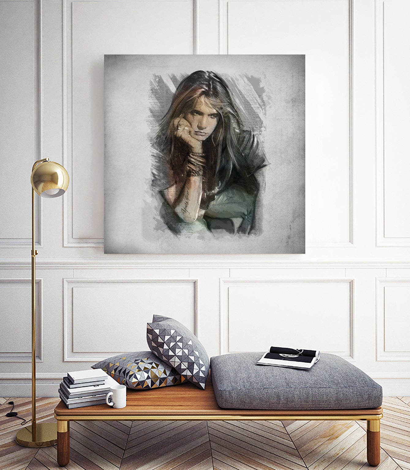 Sebastian Bach - Skid Row by Claudio Tosi on GIANT ART - blue digital painting
