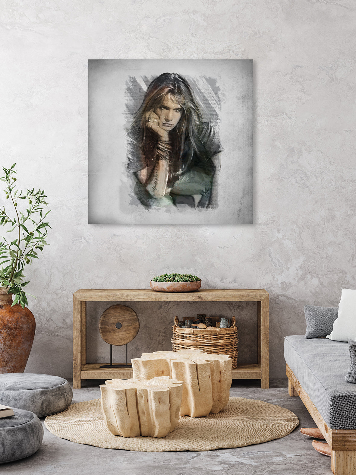 Sebastian Bach - Skid Row by Claudio Tosi on GIANT ART - blue digital painting