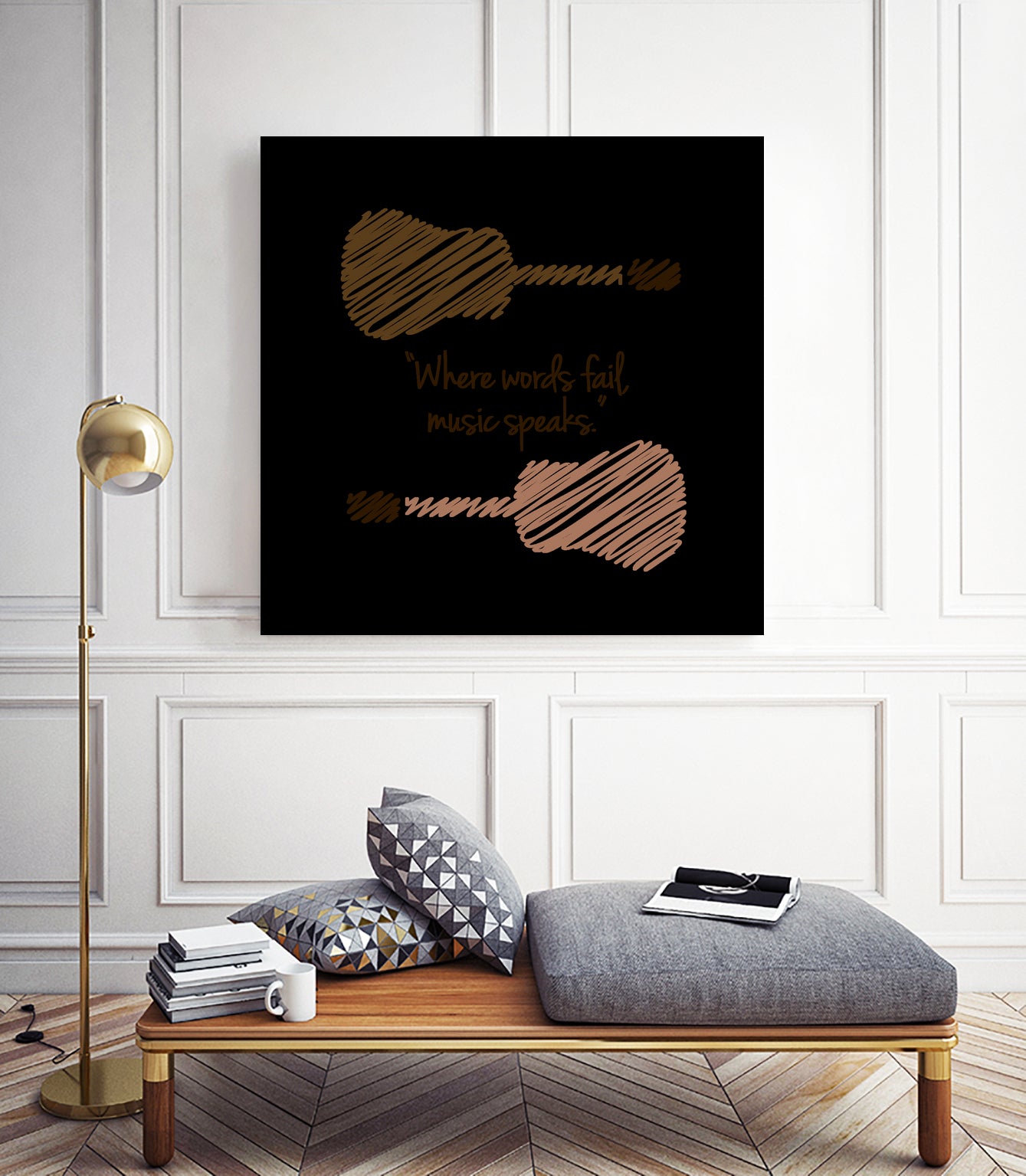 Where words fail, music speaks by Hans christian Andersen by Shawlin Mohd on GIANT ART - brown digital drawing