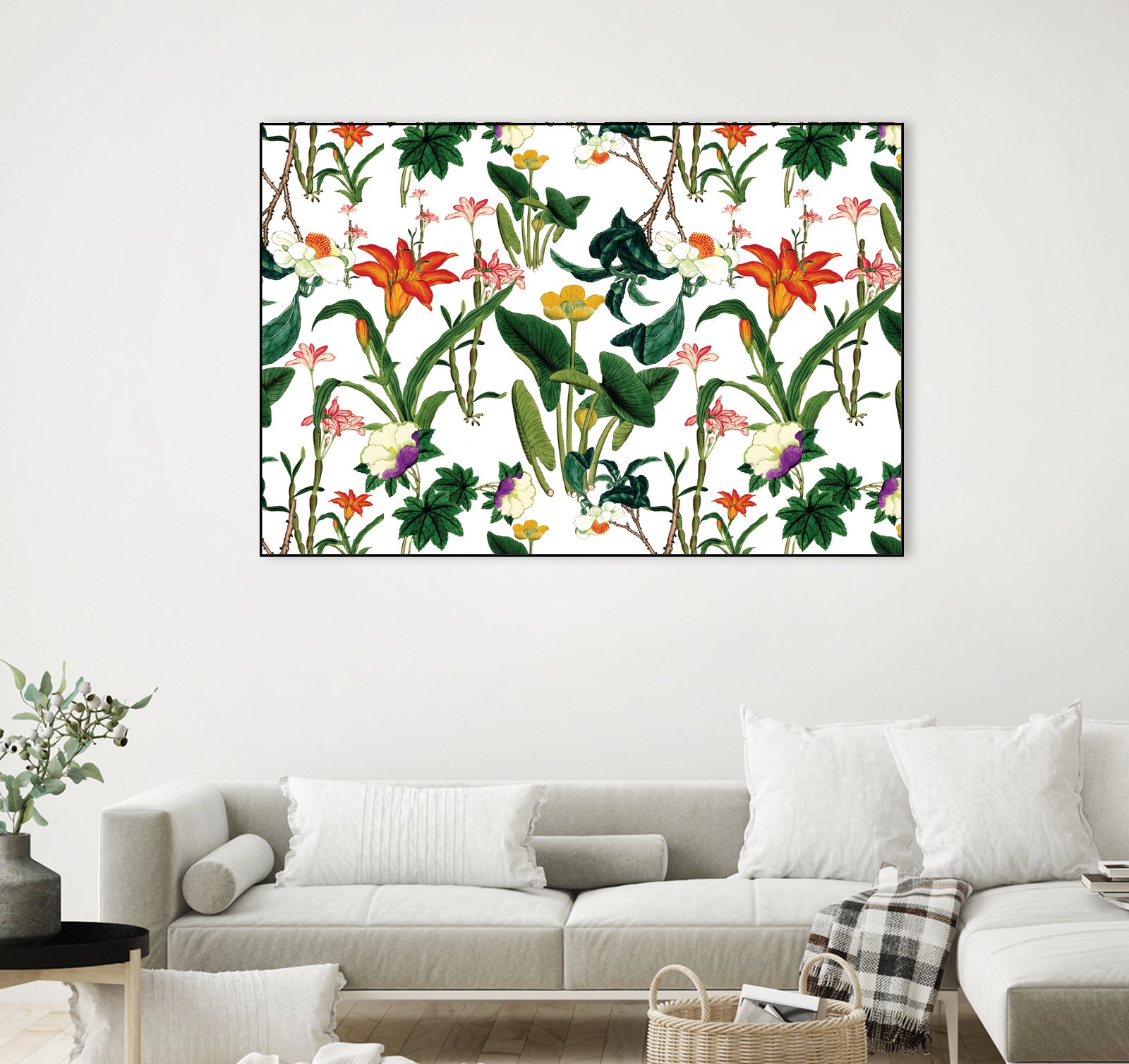 vintage floral white by susana costa on GIANT ART - yellow photo manipulation