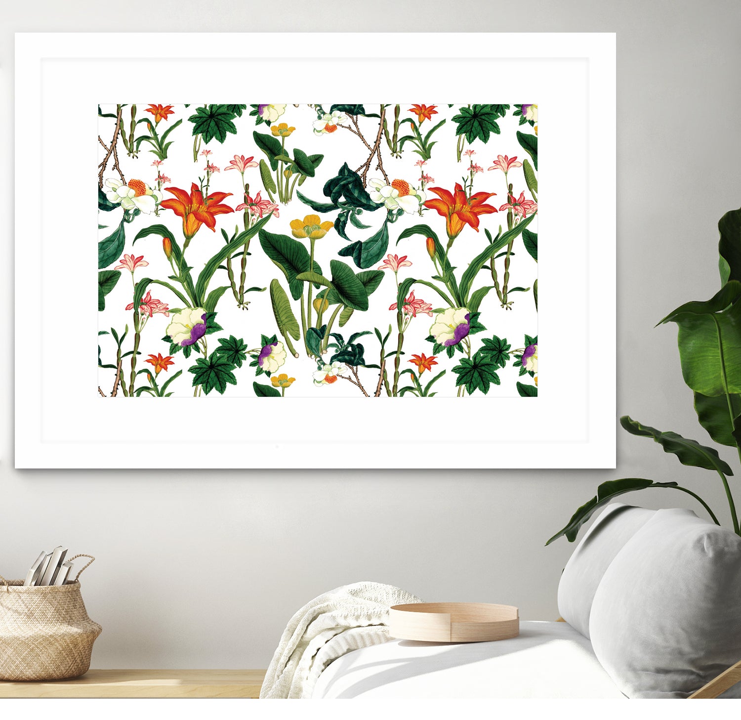 vintage floral white by susana costa on GIANT ART - yellow photo manipulation