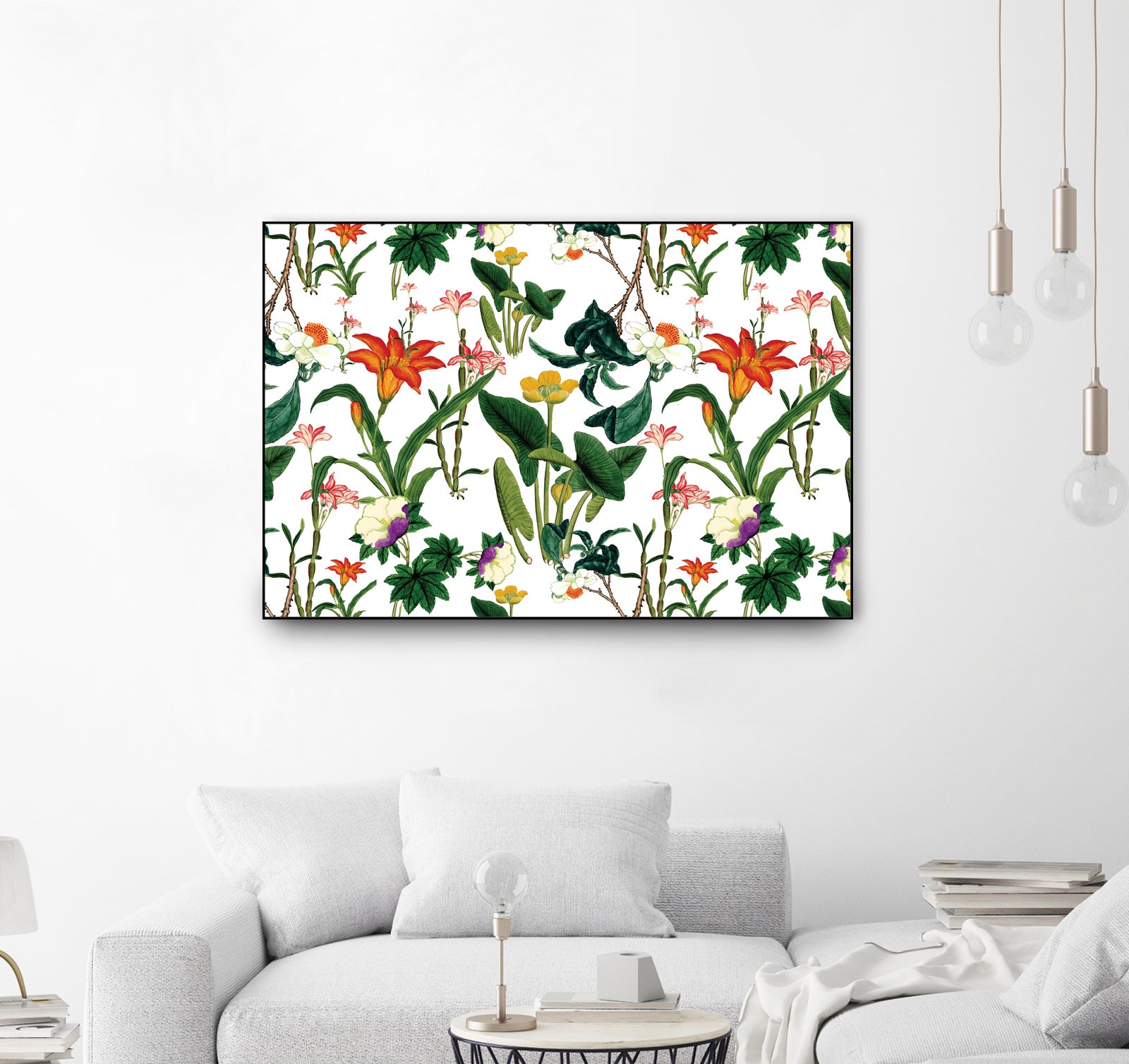 vintage floral white by susana costa on GIANT ART - yellow photo manipulation