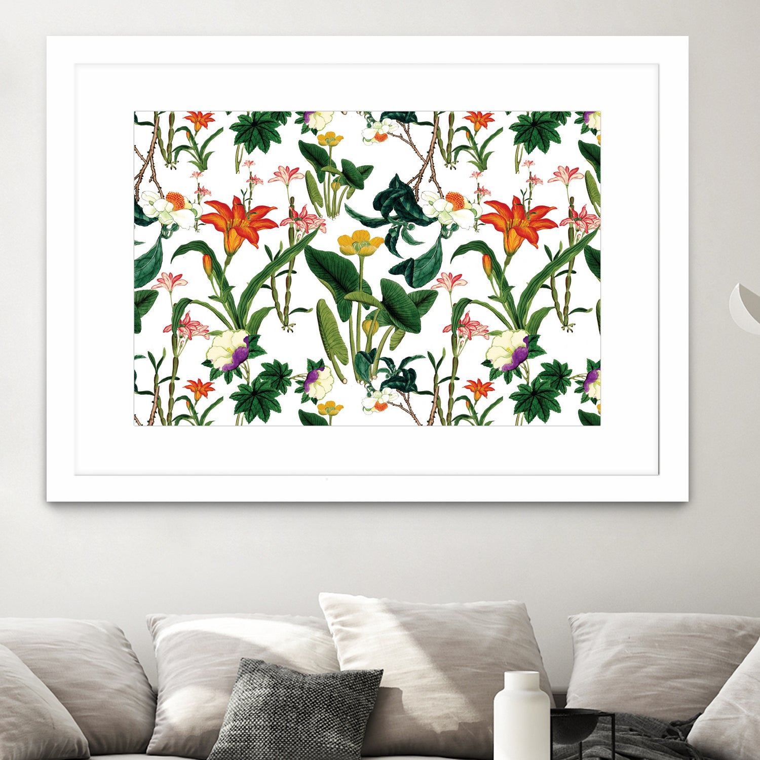 vintage floral white by susana costa on GIANT ART - yellow photo manipulation