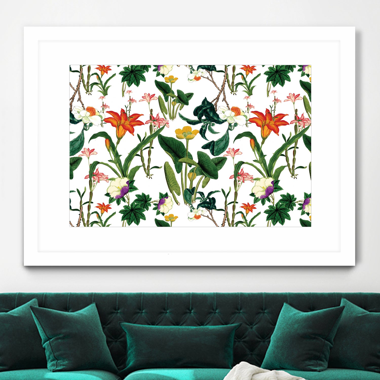 vintage floral white by susana costa on GIANT ART - yellow photo manipulation