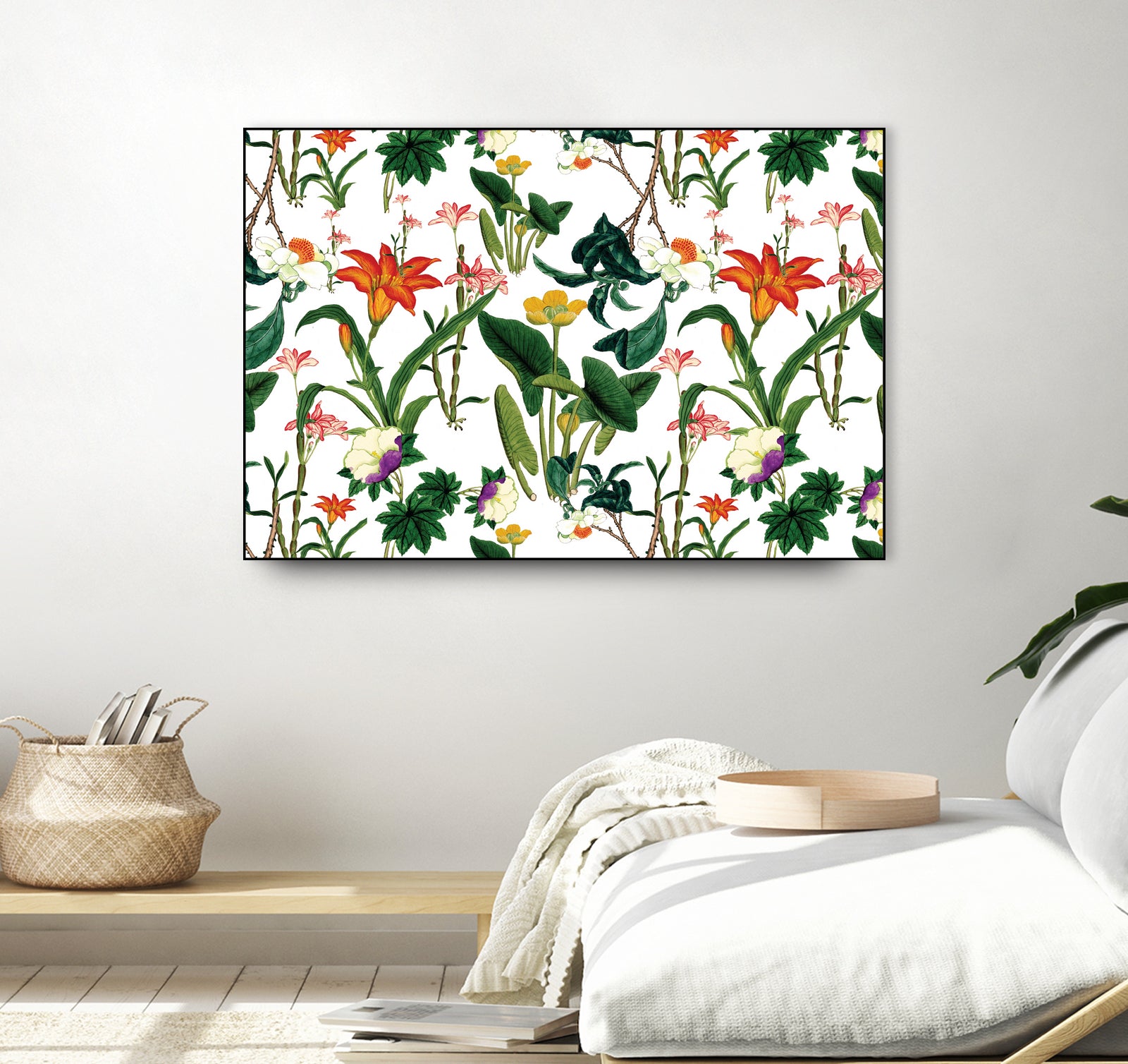 vintage floral white by susana costa on GIANT ART - yellow photo manipulation