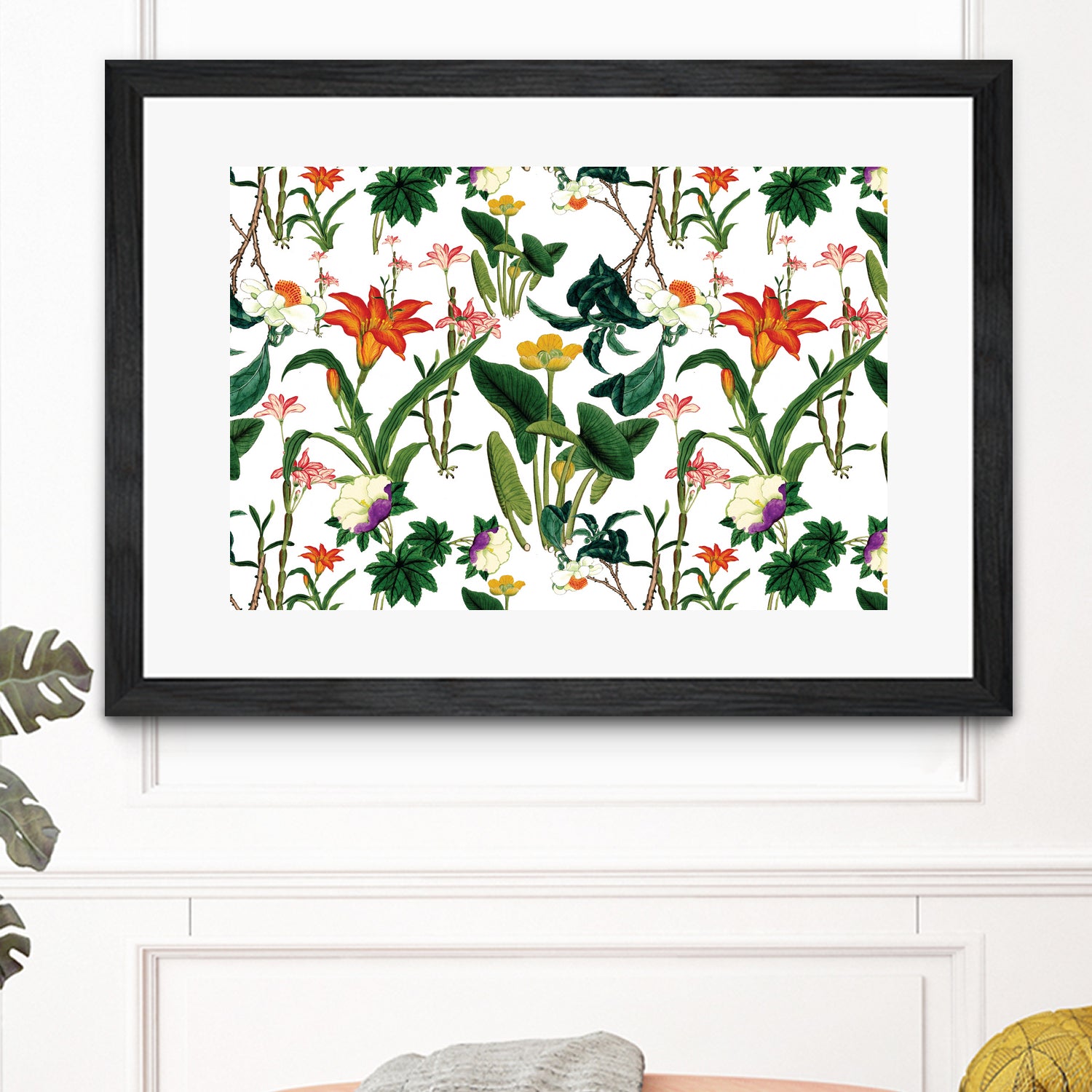 vintage floral white by susana costa on GIANT ART - yellow photo manipulation