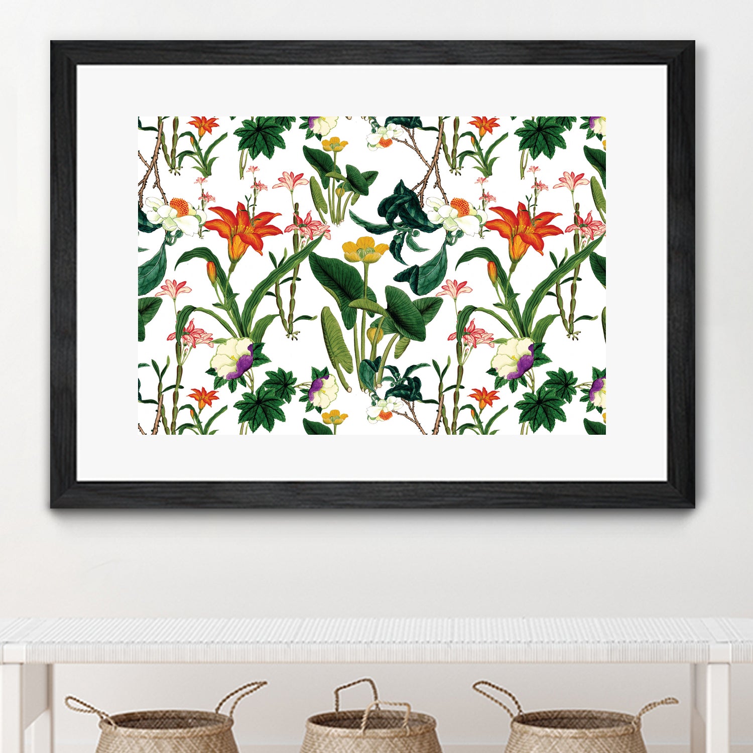 vintage floral white by susana costa on GIANT ART - yellow photo manipulation