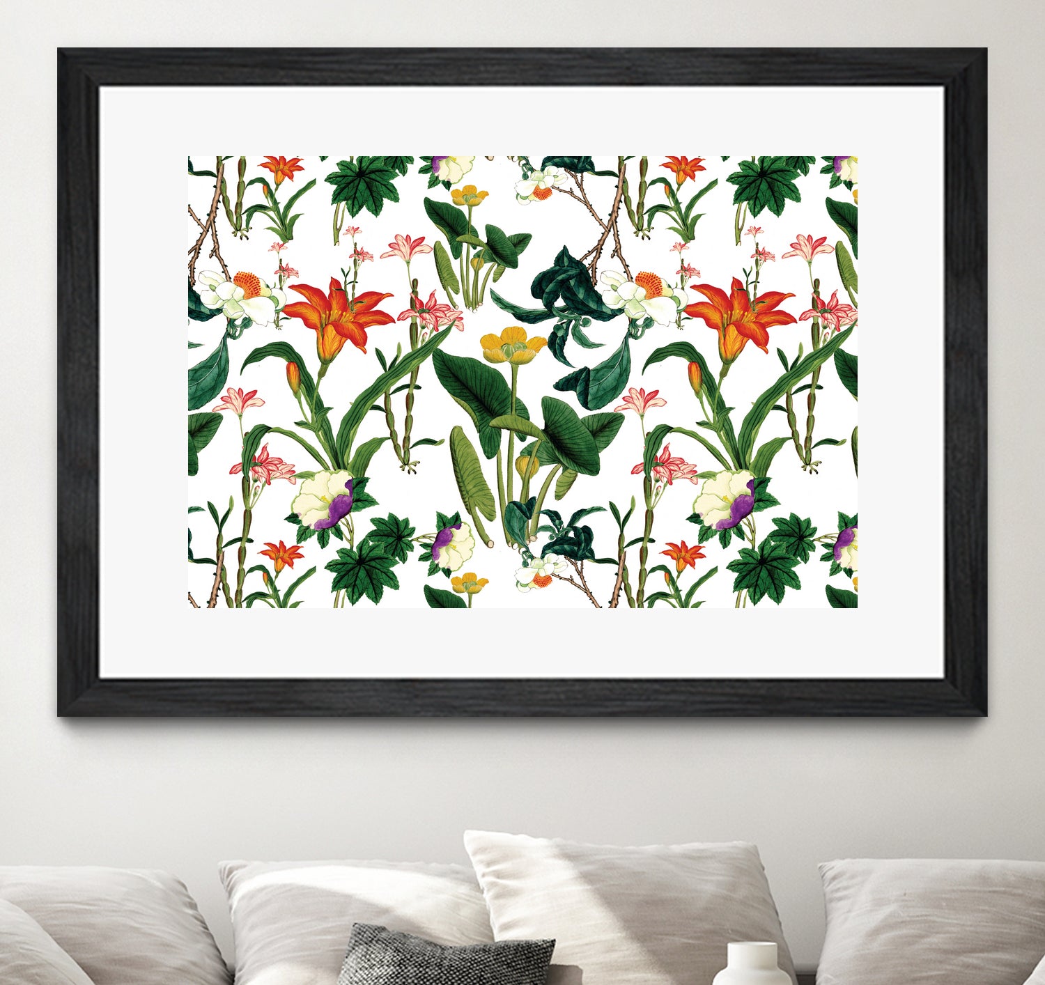 vintage floral white by susana costa on GIANT ART - yellow photo manipulation