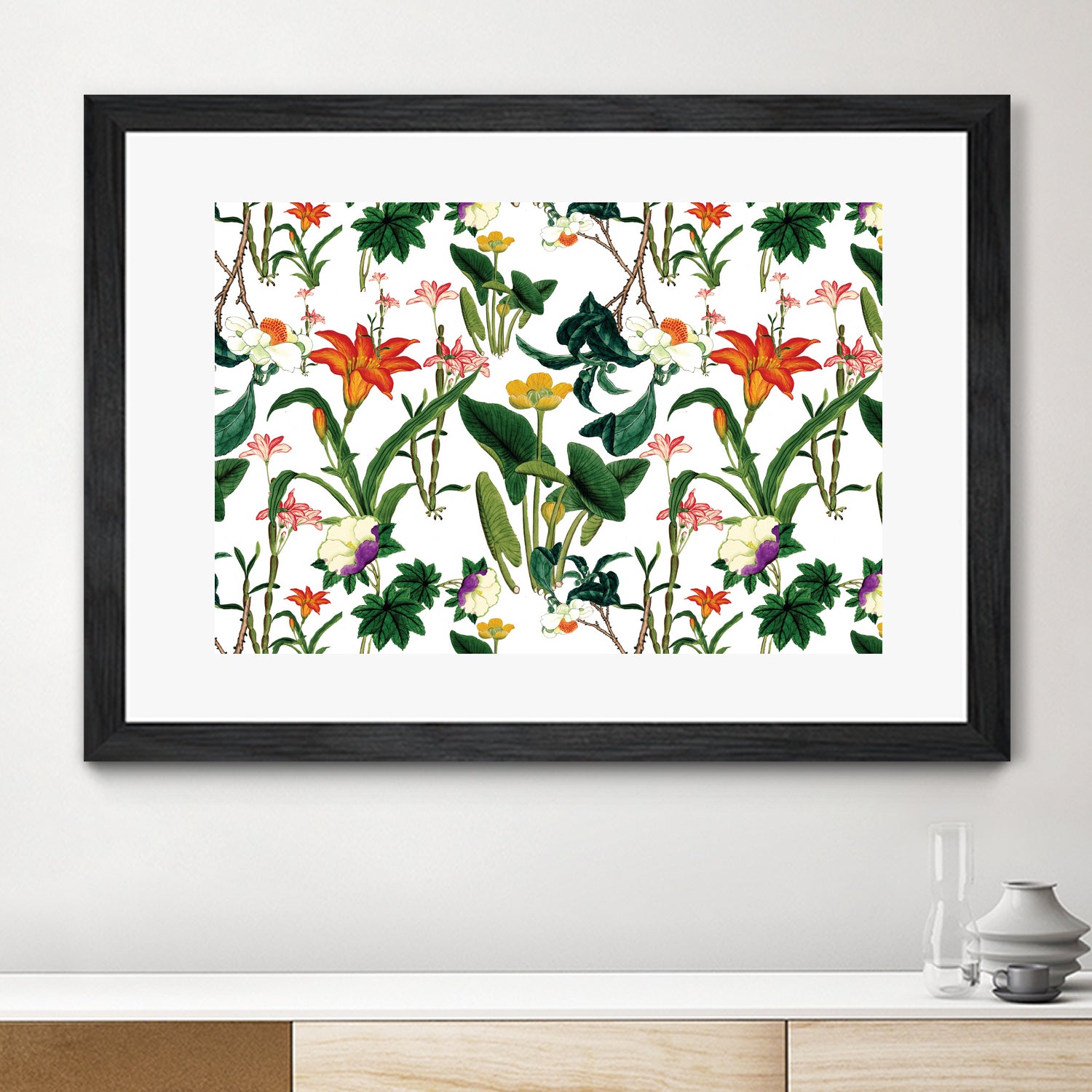 vintage floral white by susana costa on GIANT ART - yellow photo manipulation