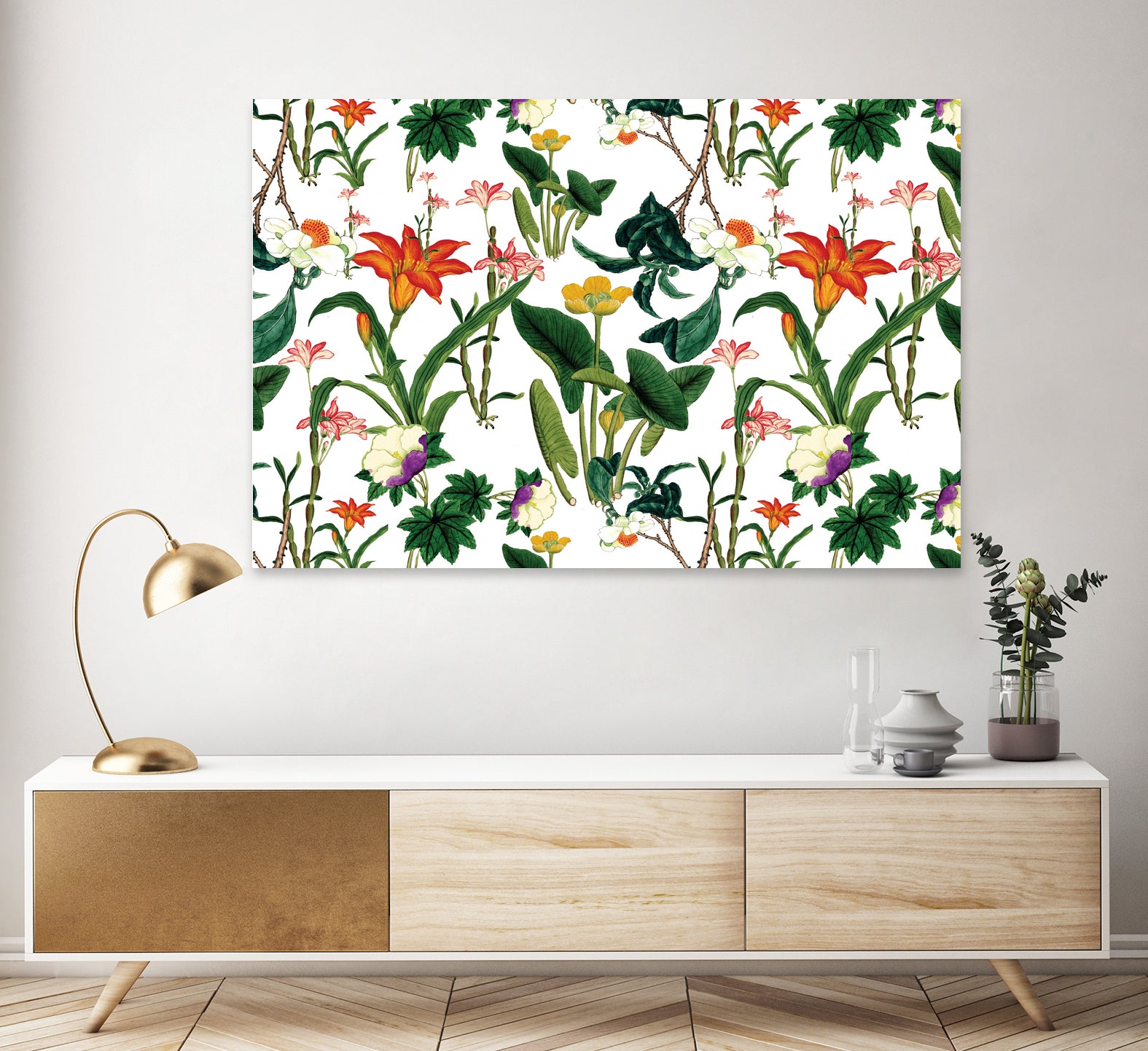 vintage floral white by susana costa on GIANT ART - yellow photo manipulation