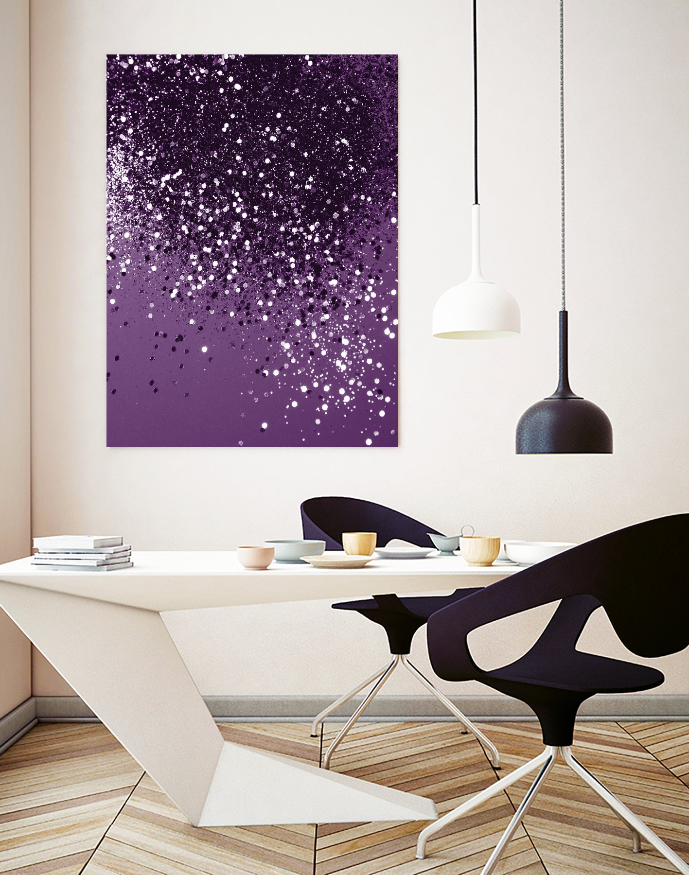 PURPLE Glitter Dream #1 #shiny #decor #art by Anita & Bella Jantz on GIANT ART - fuchsia photo manipulation