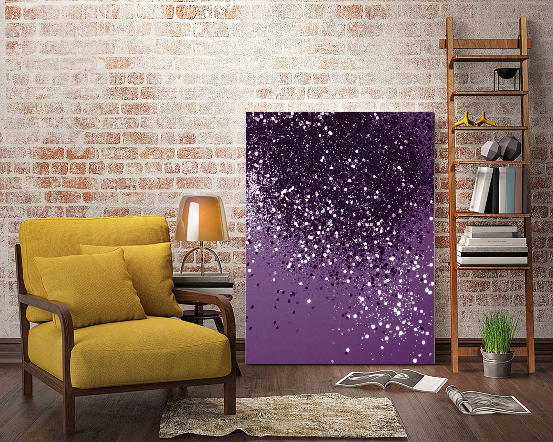PURPLE Glitter Dream #1 #shiny #decor #art by Anita & Bella Jantz on GIANT ART - fuchsia photo manipulation