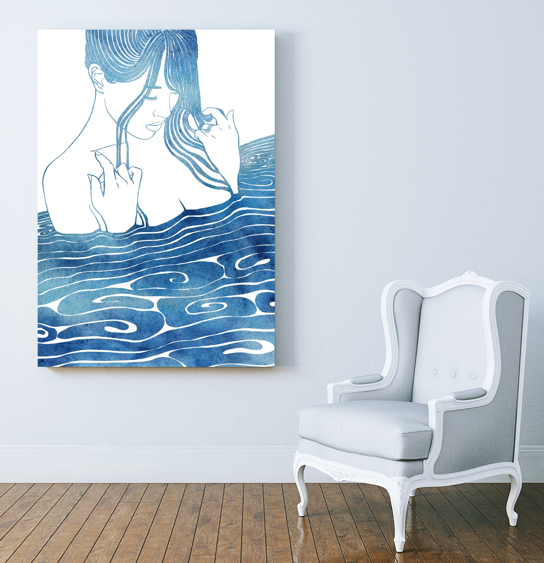 Themisto by Stevyn Llewellyn on GIANT ART - blue mixed media