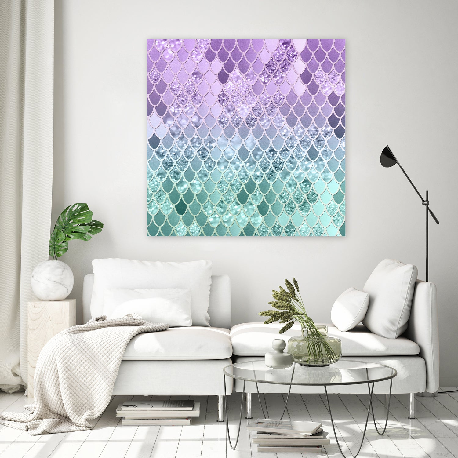 Mermaid Glitter Scales #1 #shiny #decor #art by Anita & Bella Jantz on GIANT ART - fuchsia photo illustration