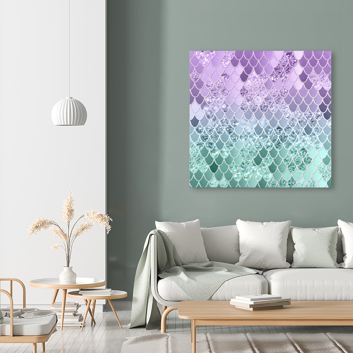 Mermaid Glitter Scales #1 #shiny #decor #art by Anita & Bella Jantz on GIANT ART - fuchsia photo illustration