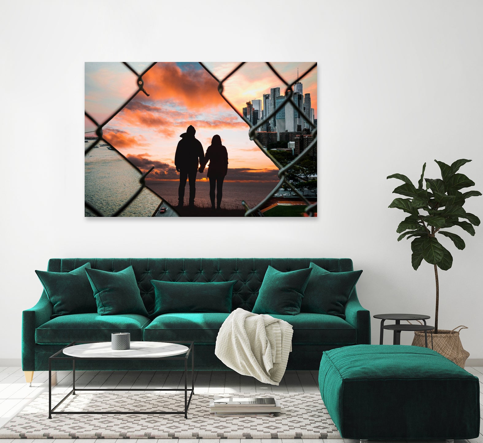 Free Love by GEN Z by Rigaud Mickaël on GIANT ART - orange photo illustration