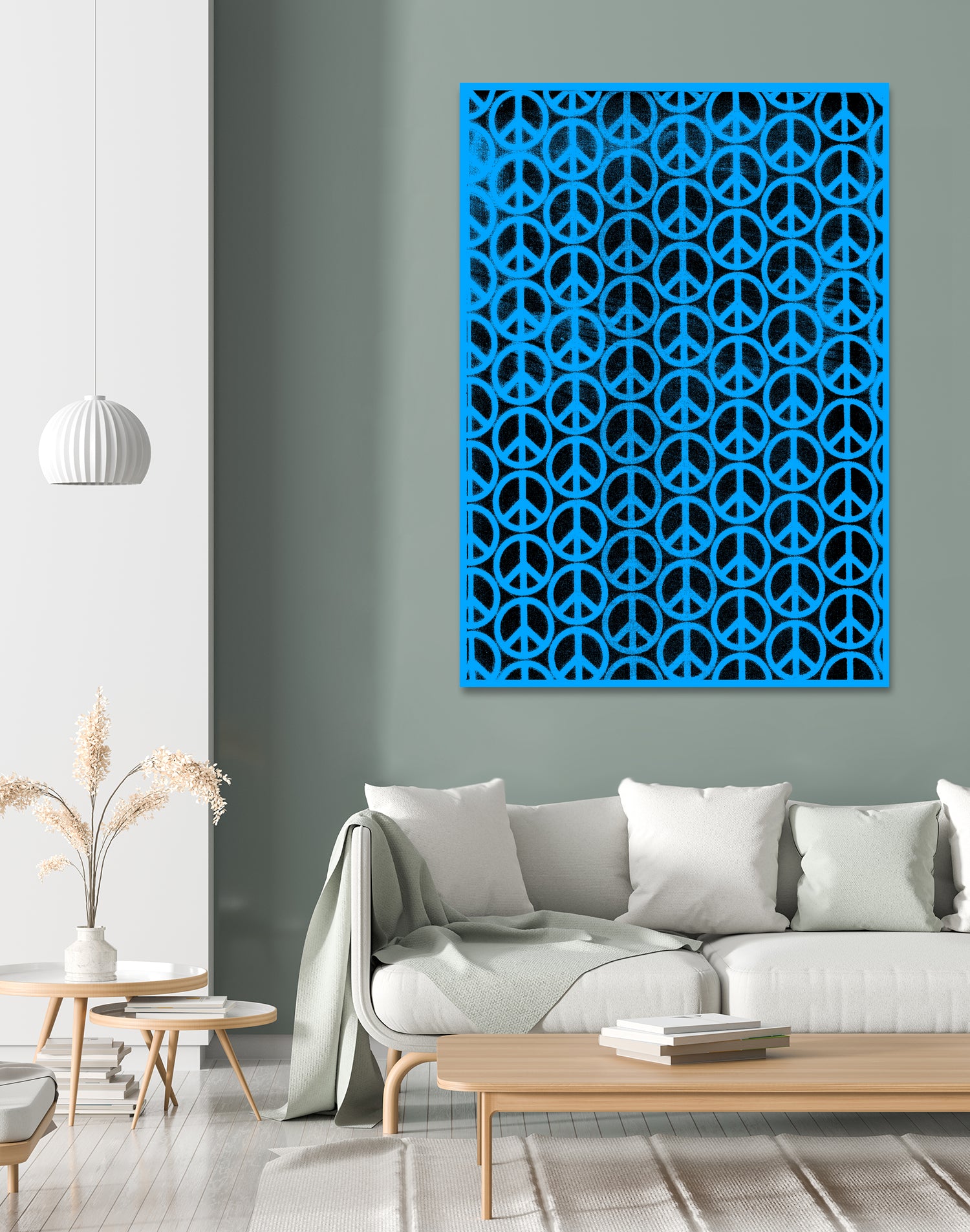 Peace Sign by OTIS PORRITT on GIANT ART - blue digital painting