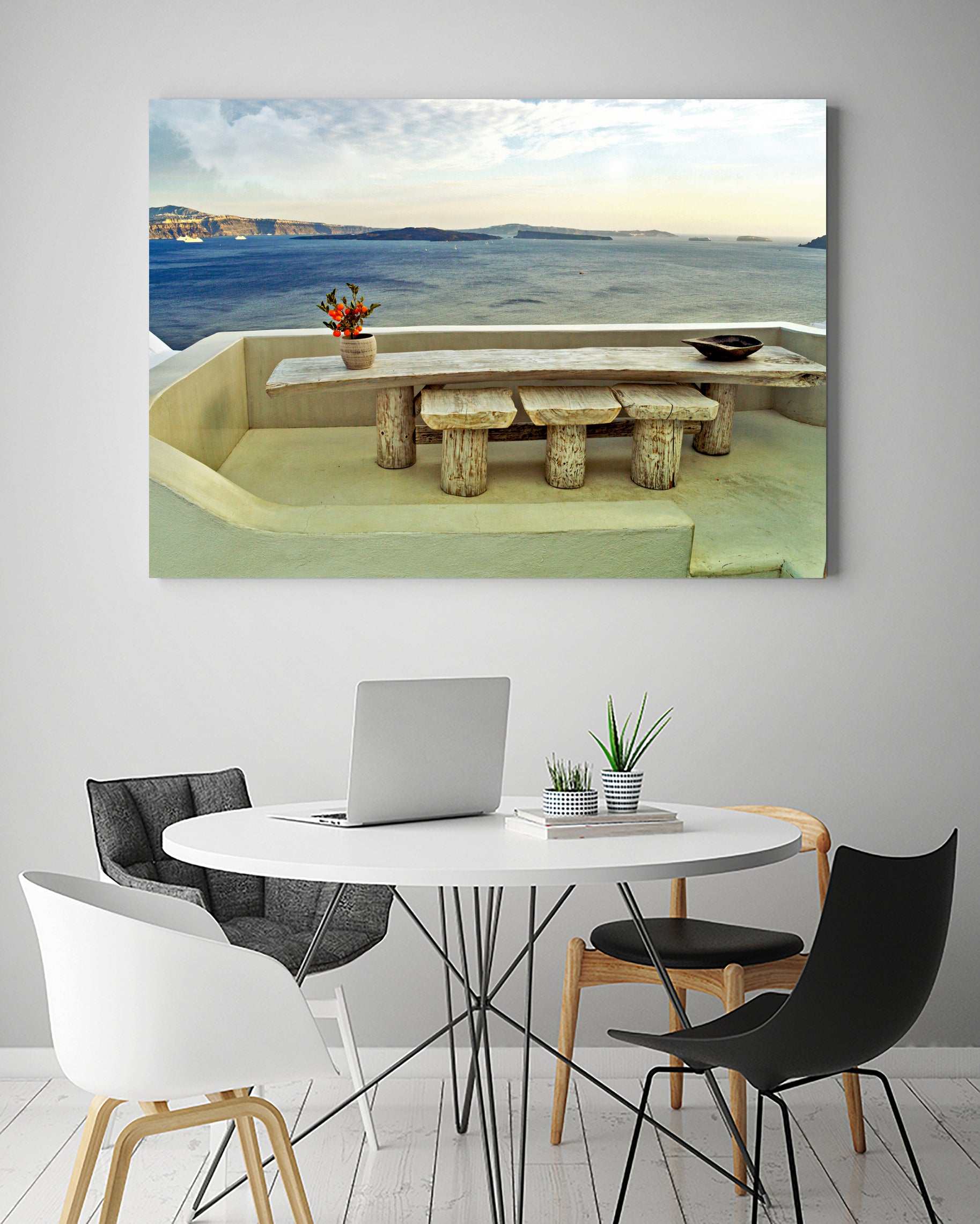 Santorini by Haris Kavalla on GIANT ART - gray processing/programming