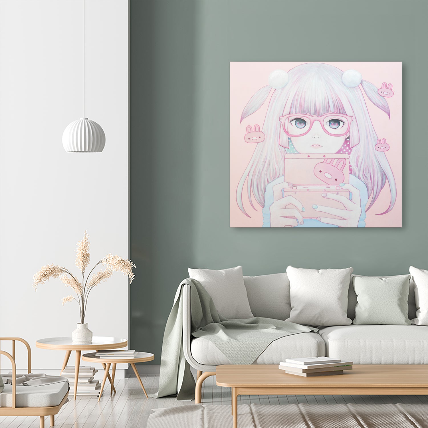 Gamer Girl 4 by Kaoru Hasegawa on GIANT ART - pink mixed media