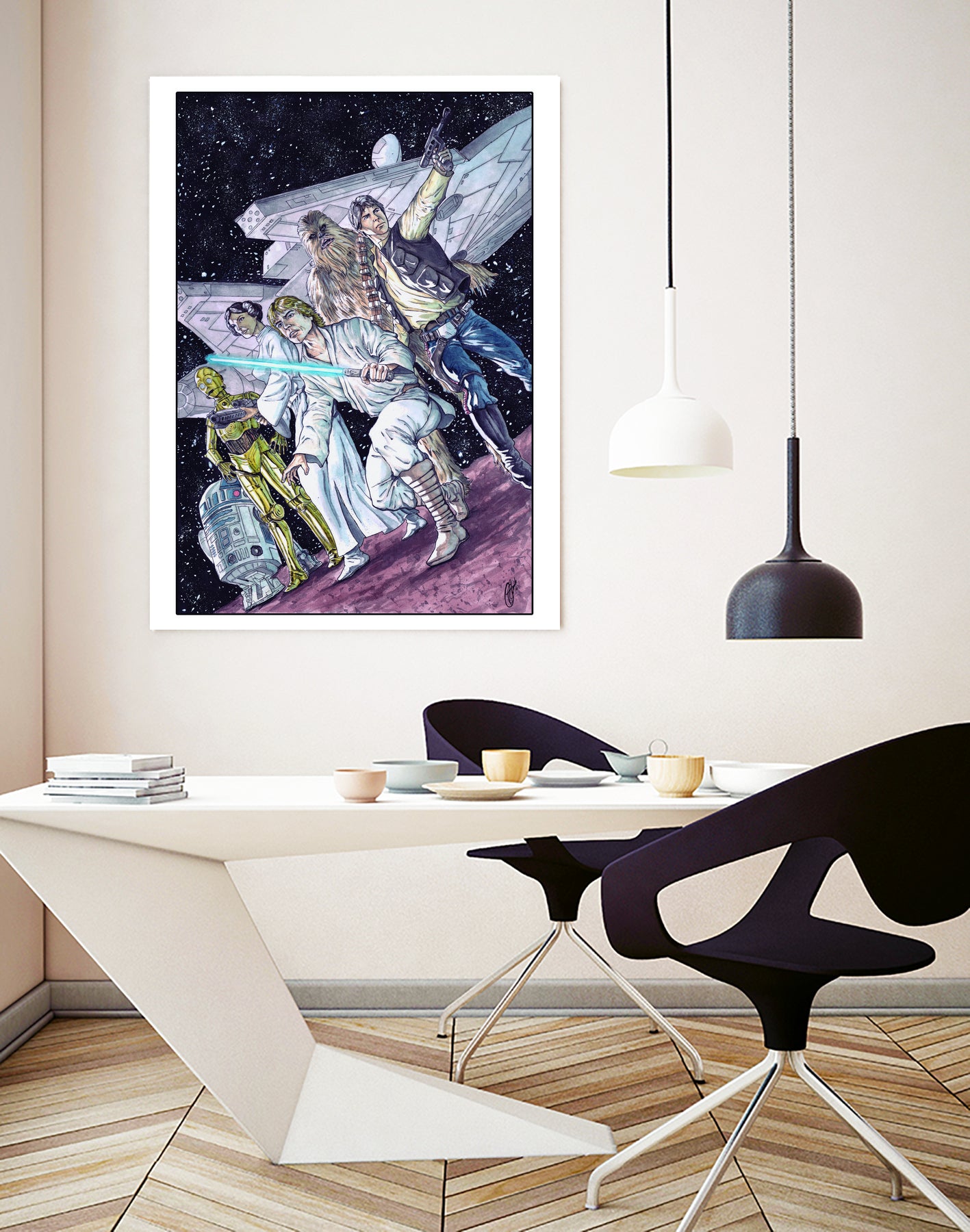 Star Wars by Carlos Eduardo Cunha on GIANT ART - black mixed media