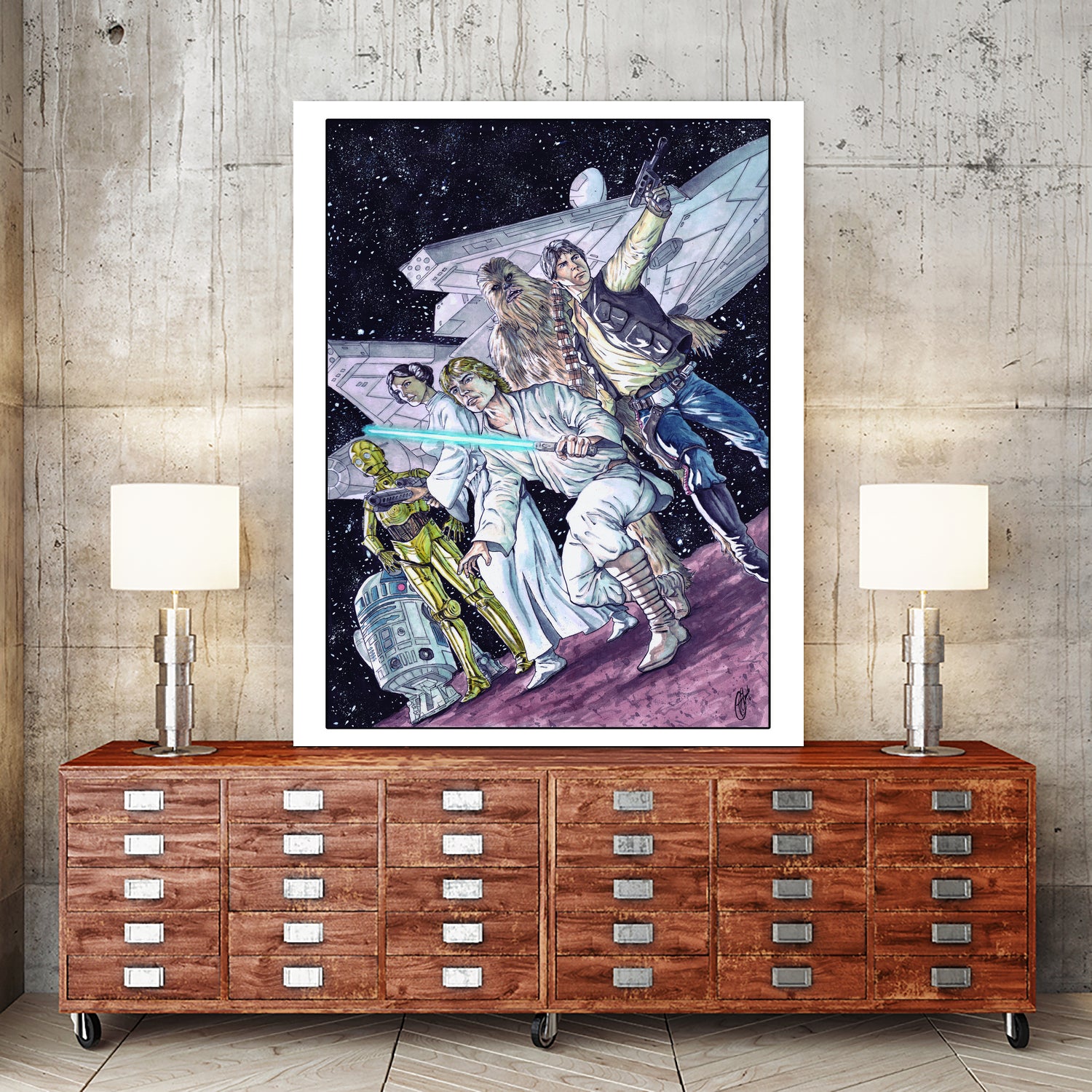 Star Wars by Carlos Eduardo Cunha on GIANT ART - black mixed media