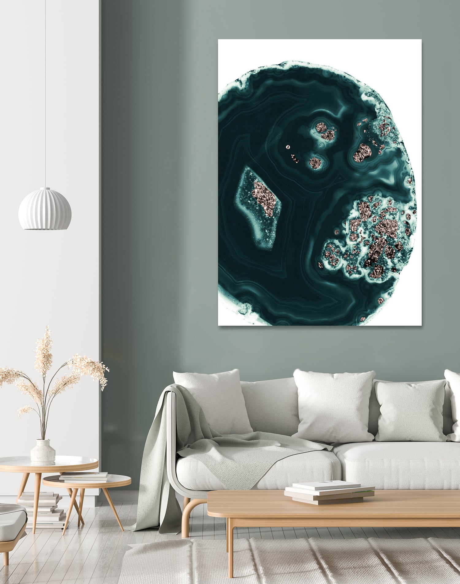 Malachite with Rose Gold Glitter #1 #shiny #gem #decor #art by Anita & Bella Jantz on GIANT ART - green photo illustration