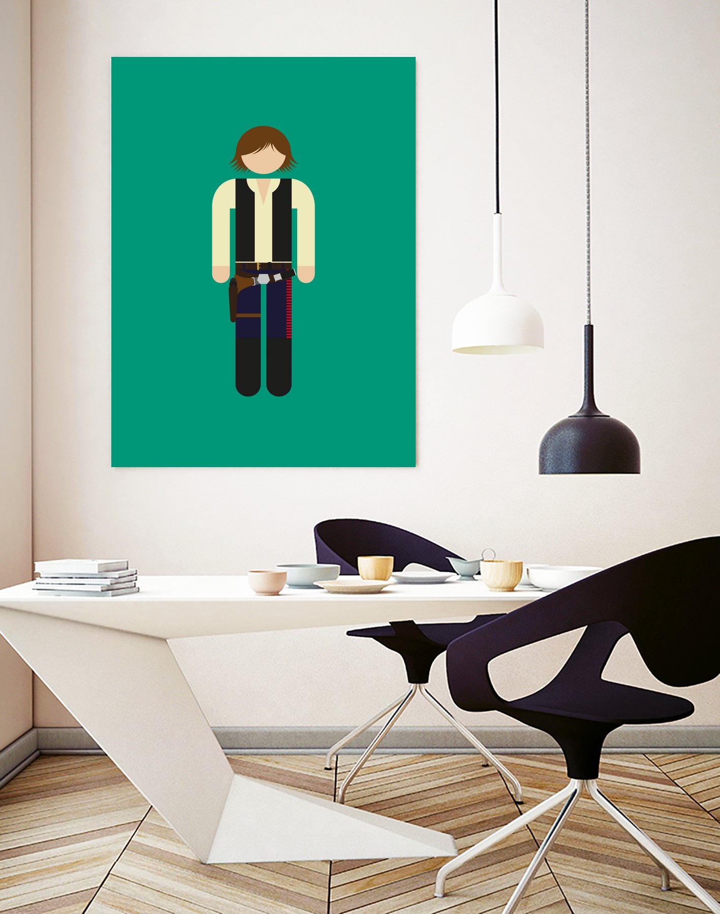 Han 01 by Viktor Hertz on GIANT ART - green vector illustration