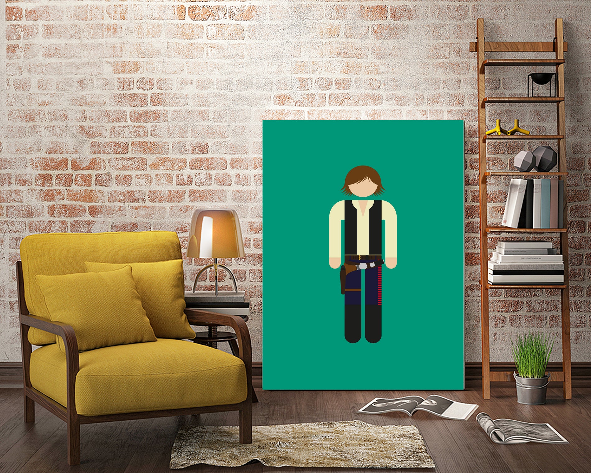 Han 01 by Viktor Hertz on GIANT ART - green vector illustration