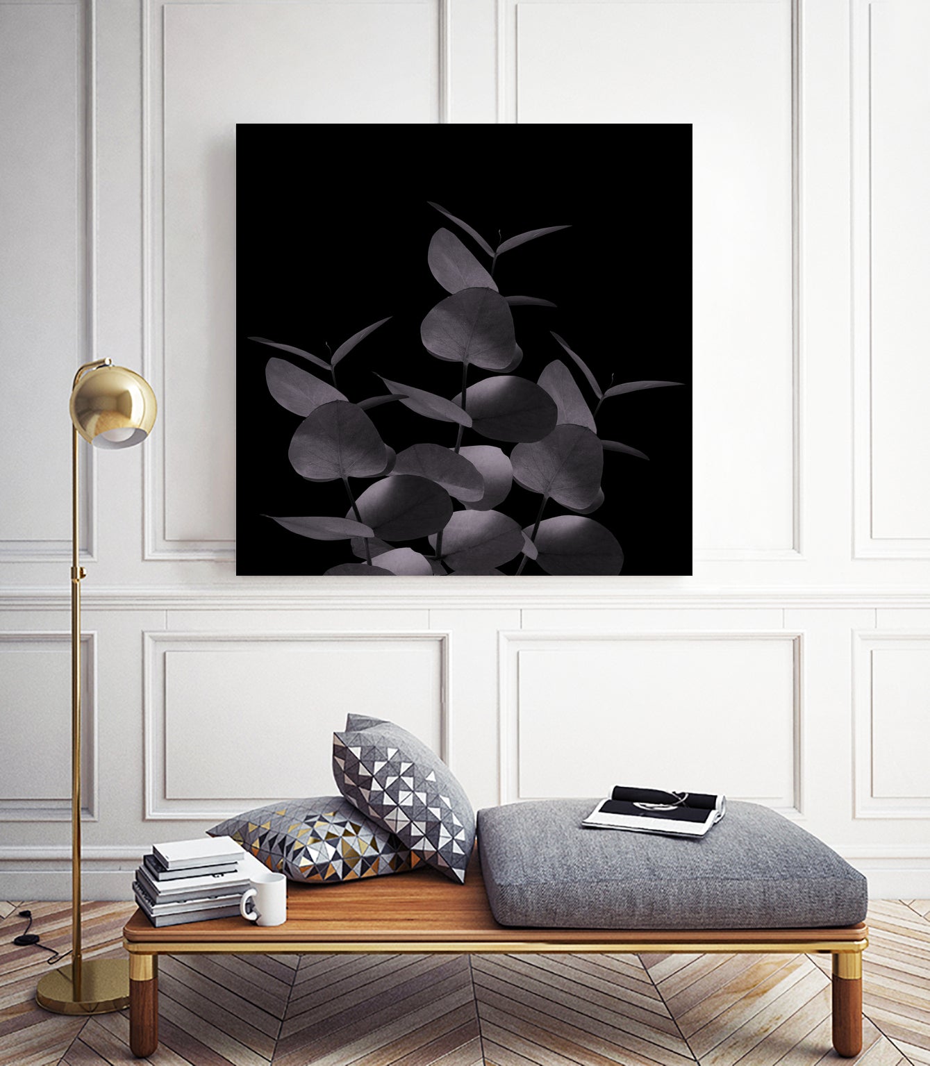 Eucalyptus Leaves Black Black #1 #foliage #decor #art by Anita & Bella Jantz on GIANT ART - black photo illustration