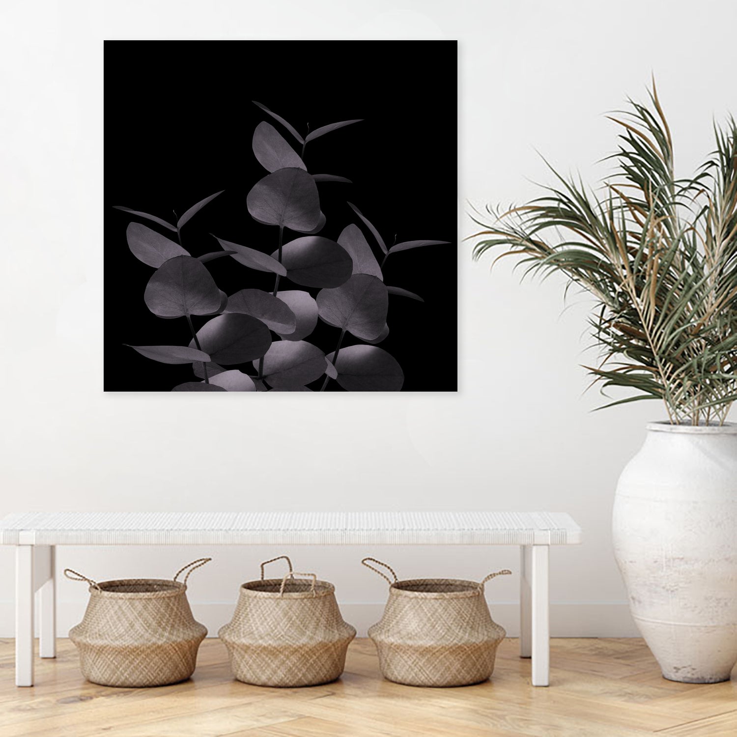 Eucalyptus Leaves Black Black #1 #foliage #decor #art by Anita & Bella Jantz on GIANT ART - black photo illustration