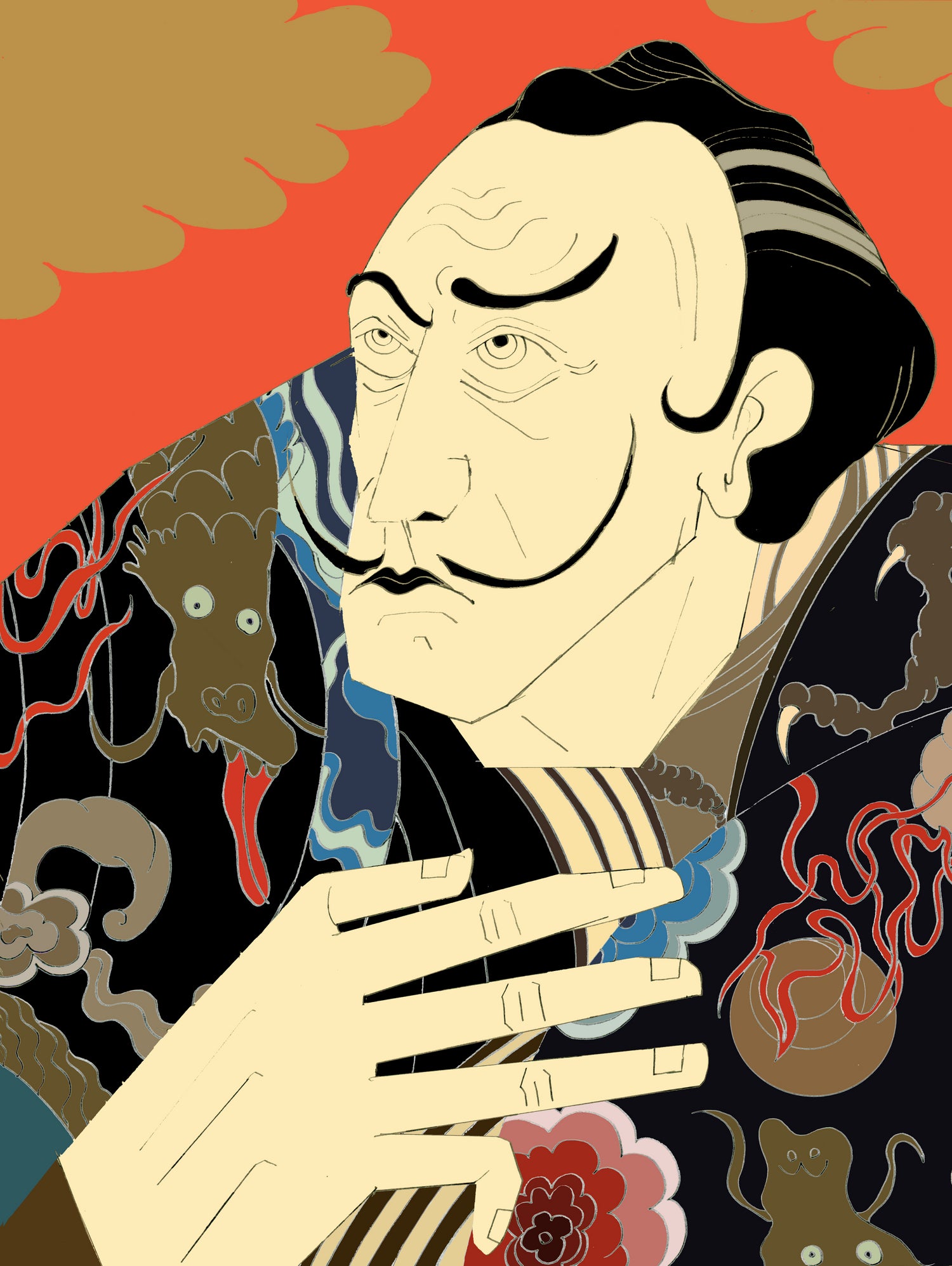 * “Japonica” / Salvador Dali by Kazuhiro Ishihara on GIANT ART - red photo illustration