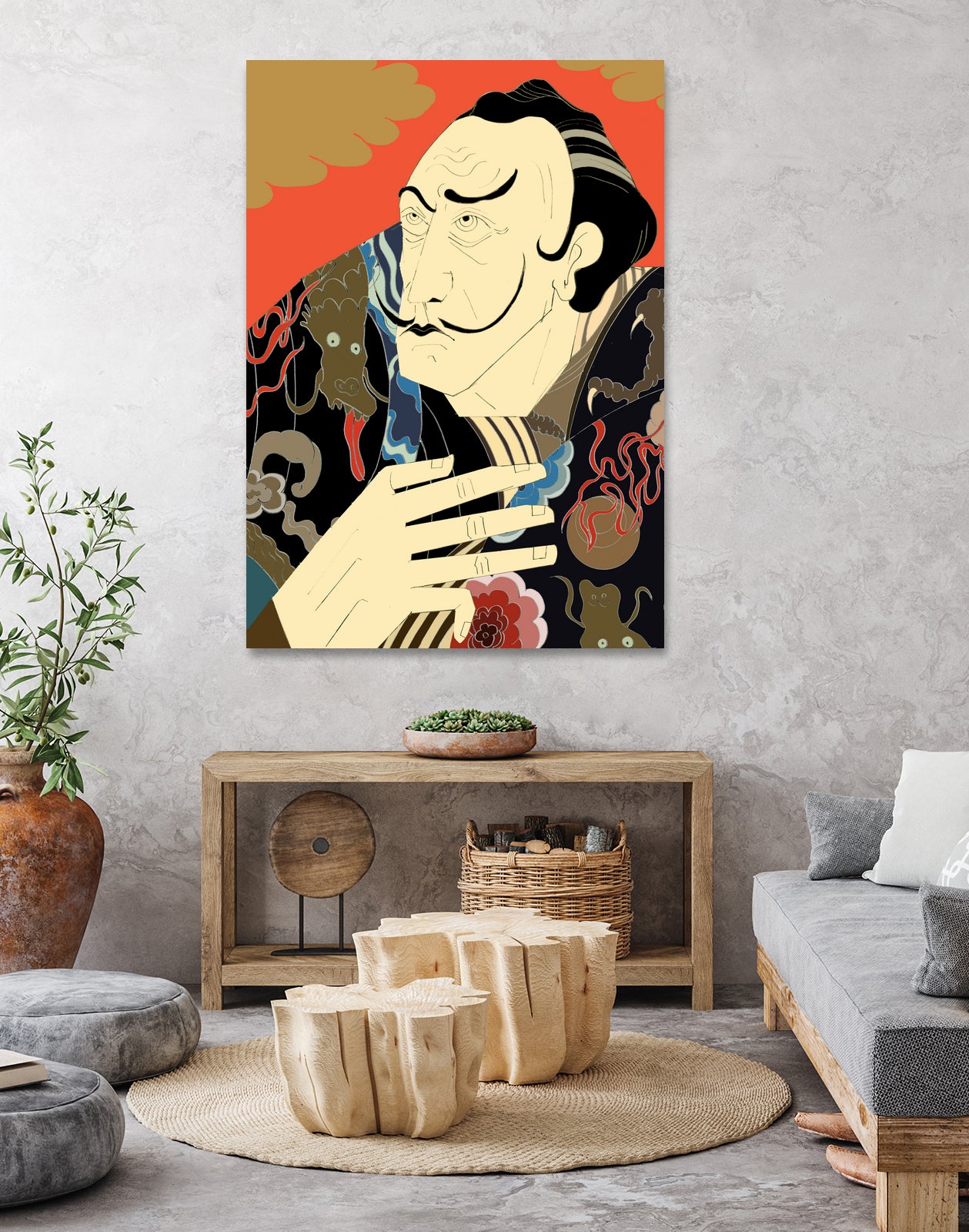 * “Japonica” / Salvador Dali by Kazuhiro Ishihara on GIANT ART - red photo illustration